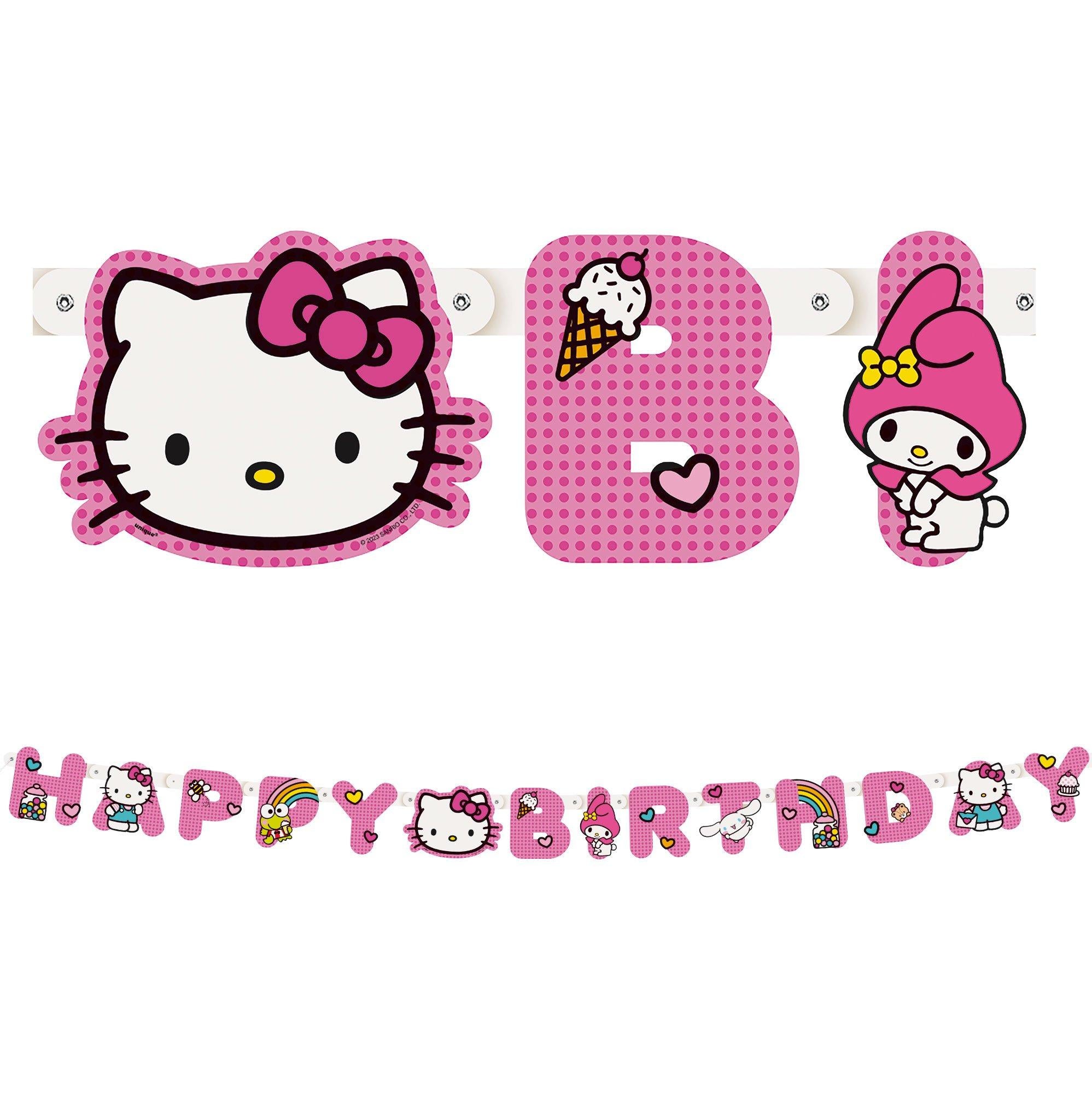 Hello Kitty and Friends Cardstock Birthday Banner, 6ft - Sanrio
