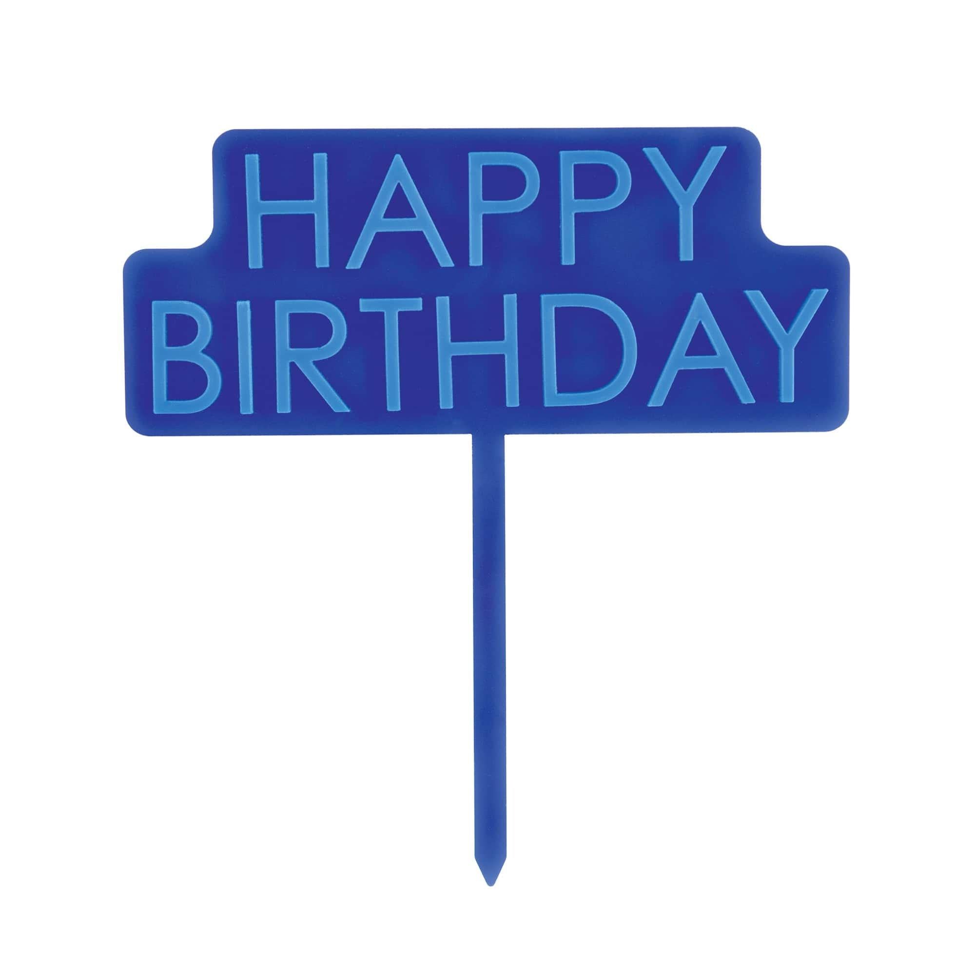 Happy Birthday Navy Cake Topper