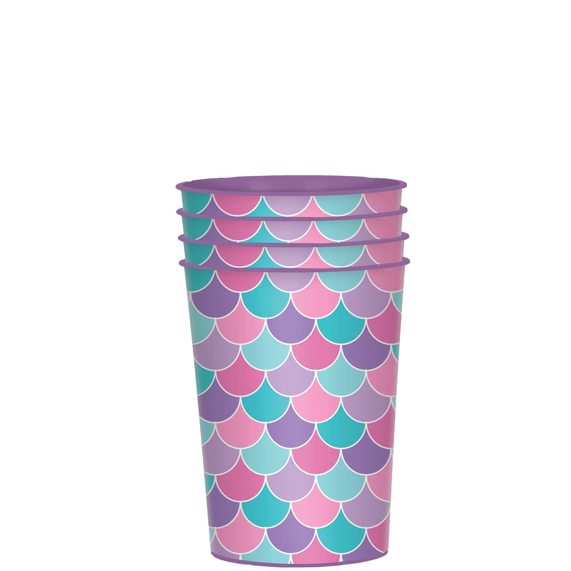 Shimmering Mermaid Favor Cups, 16oz - 4ct