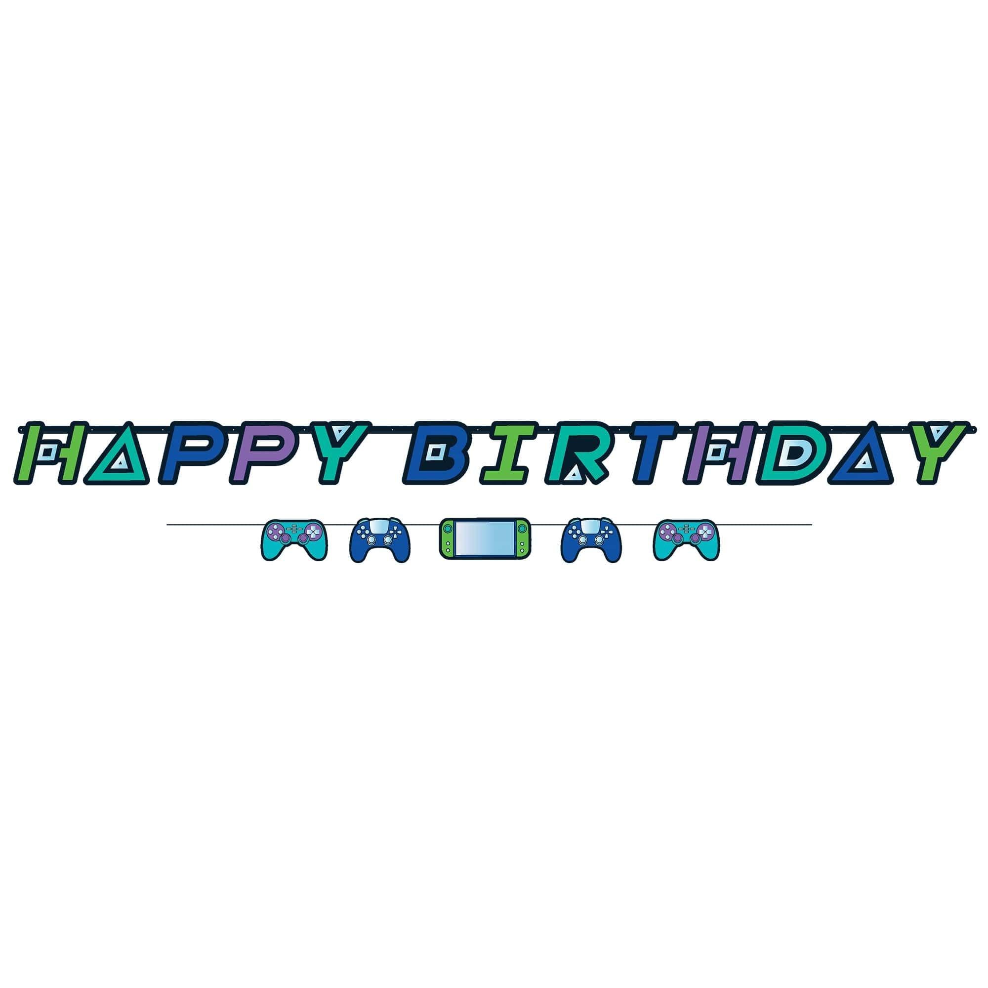 Game on Happy Birthday Banner, 11ft