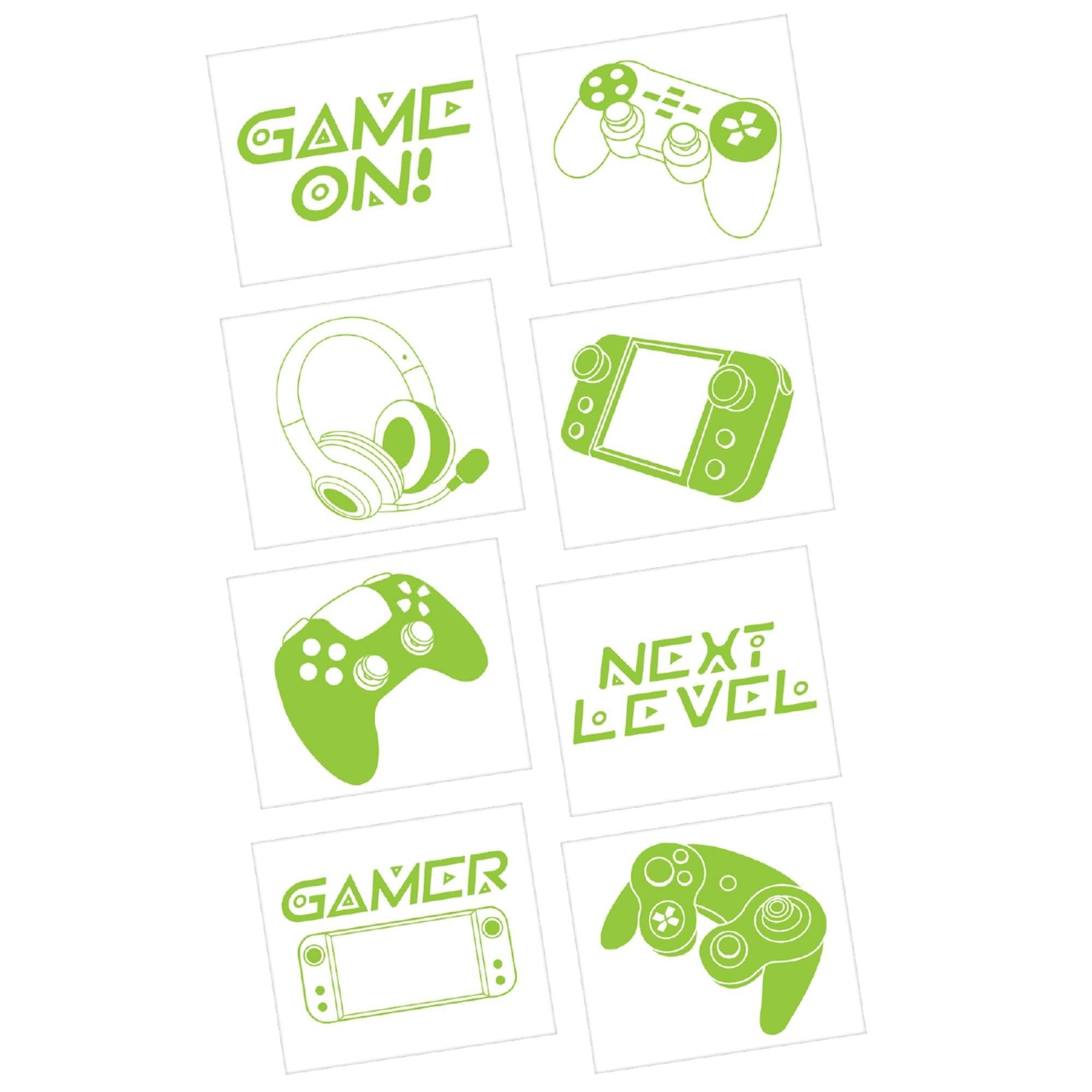 Game On Glow-in-the-Dark Tattoos, 16ct