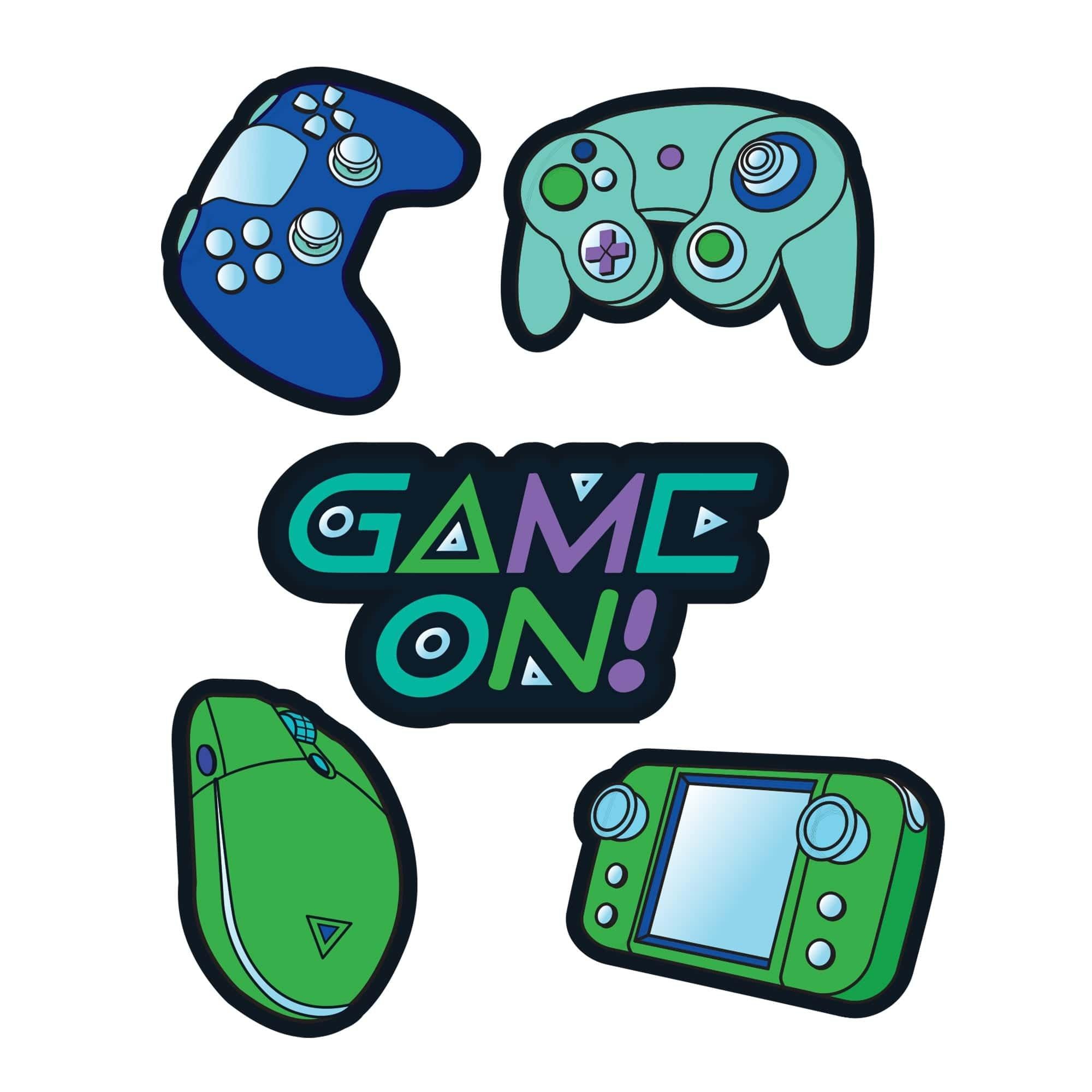 Game On Vinyl Stickers, 5ct