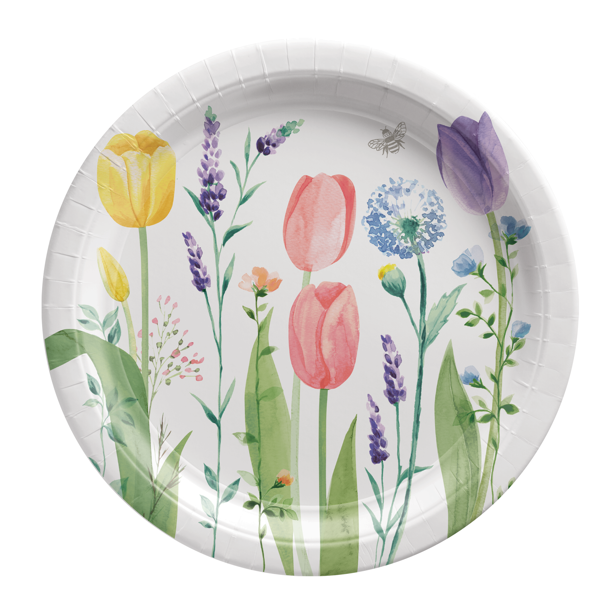 Tulip Garden Paper Lunch Plates, 8ct