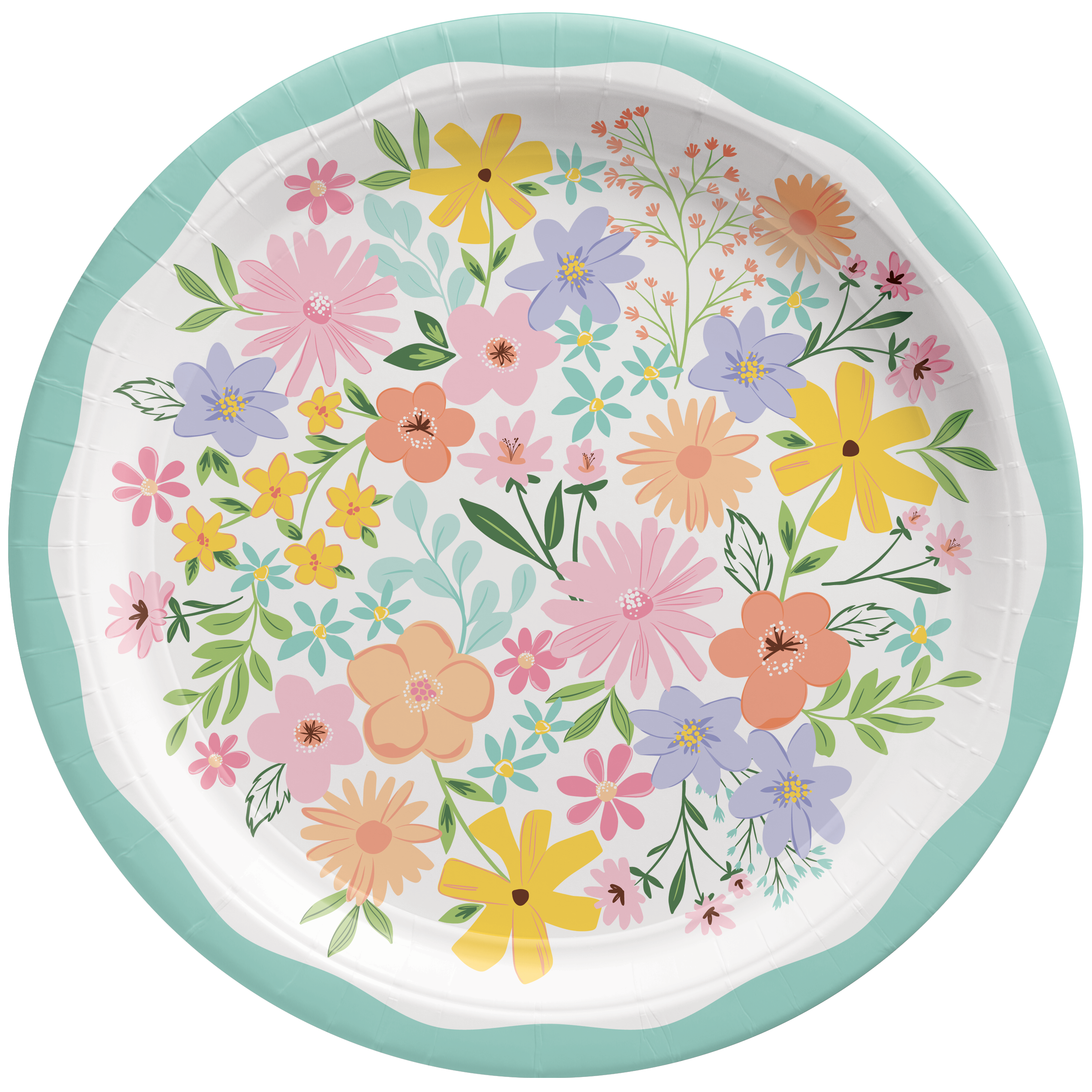 Springtime Bloom Paper Lunch Plate, 8ct