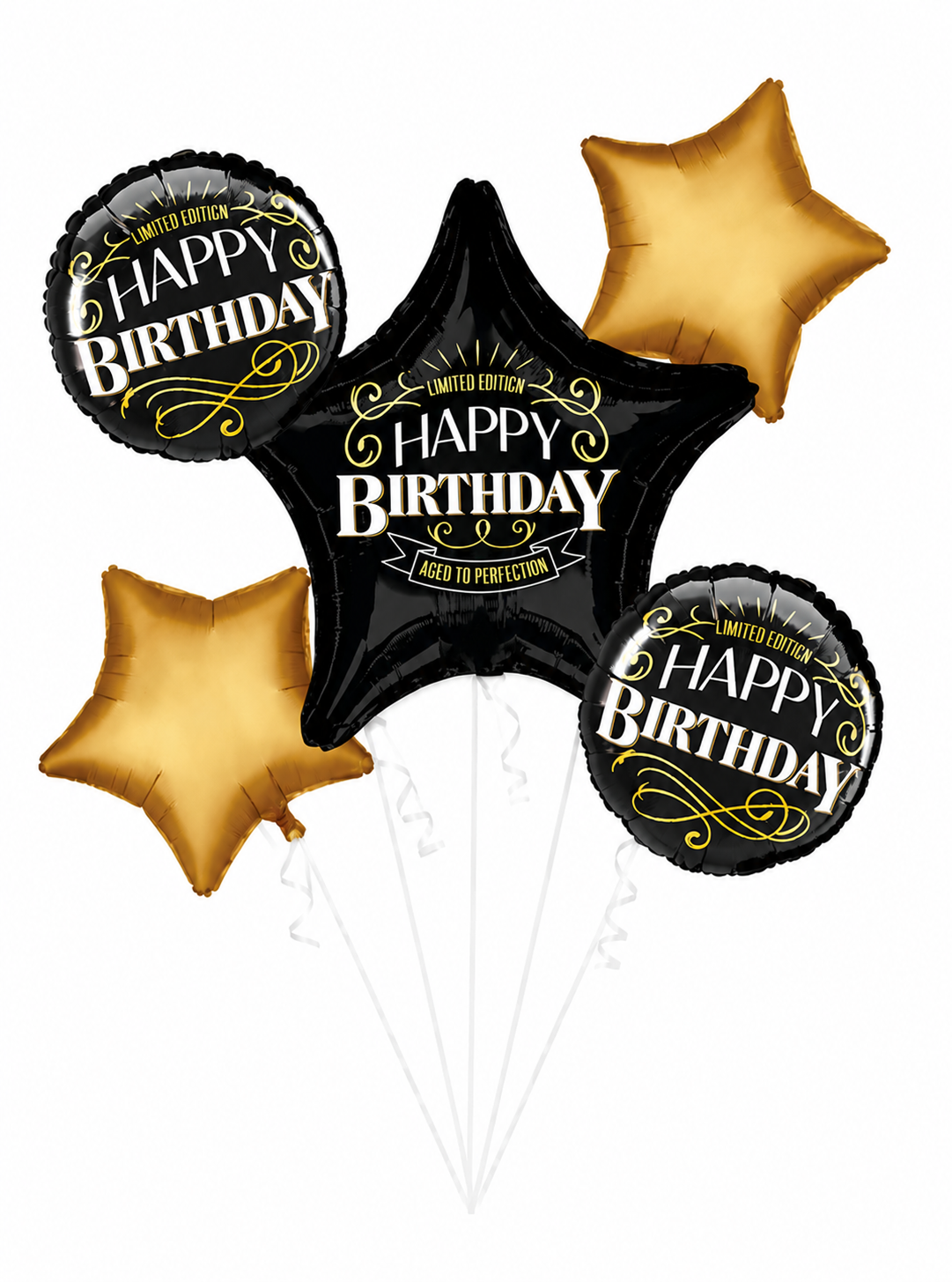Better With Age Birthday Balloon Bouquet, 5pc
