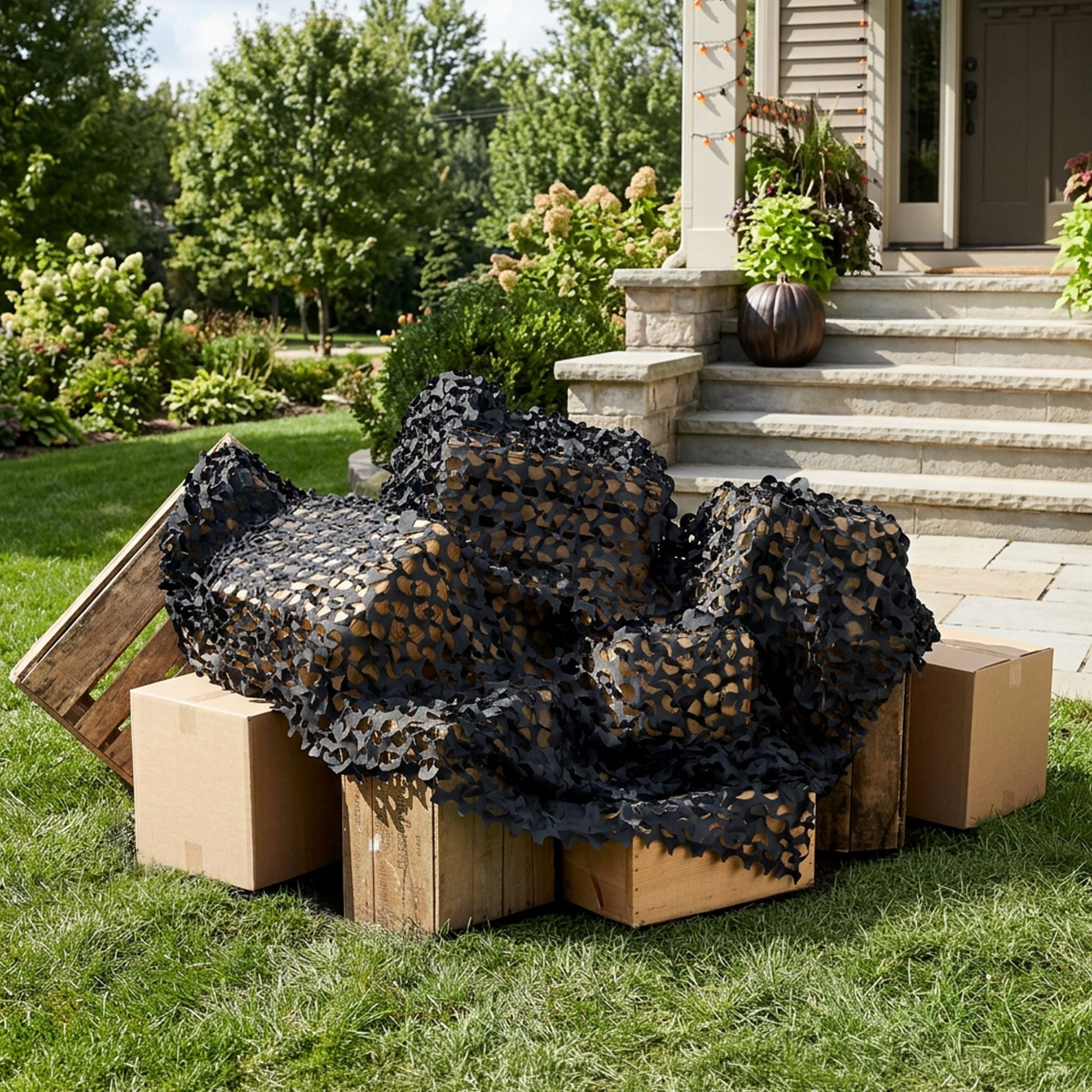 8 Foot Black Camouflage Net Decoration