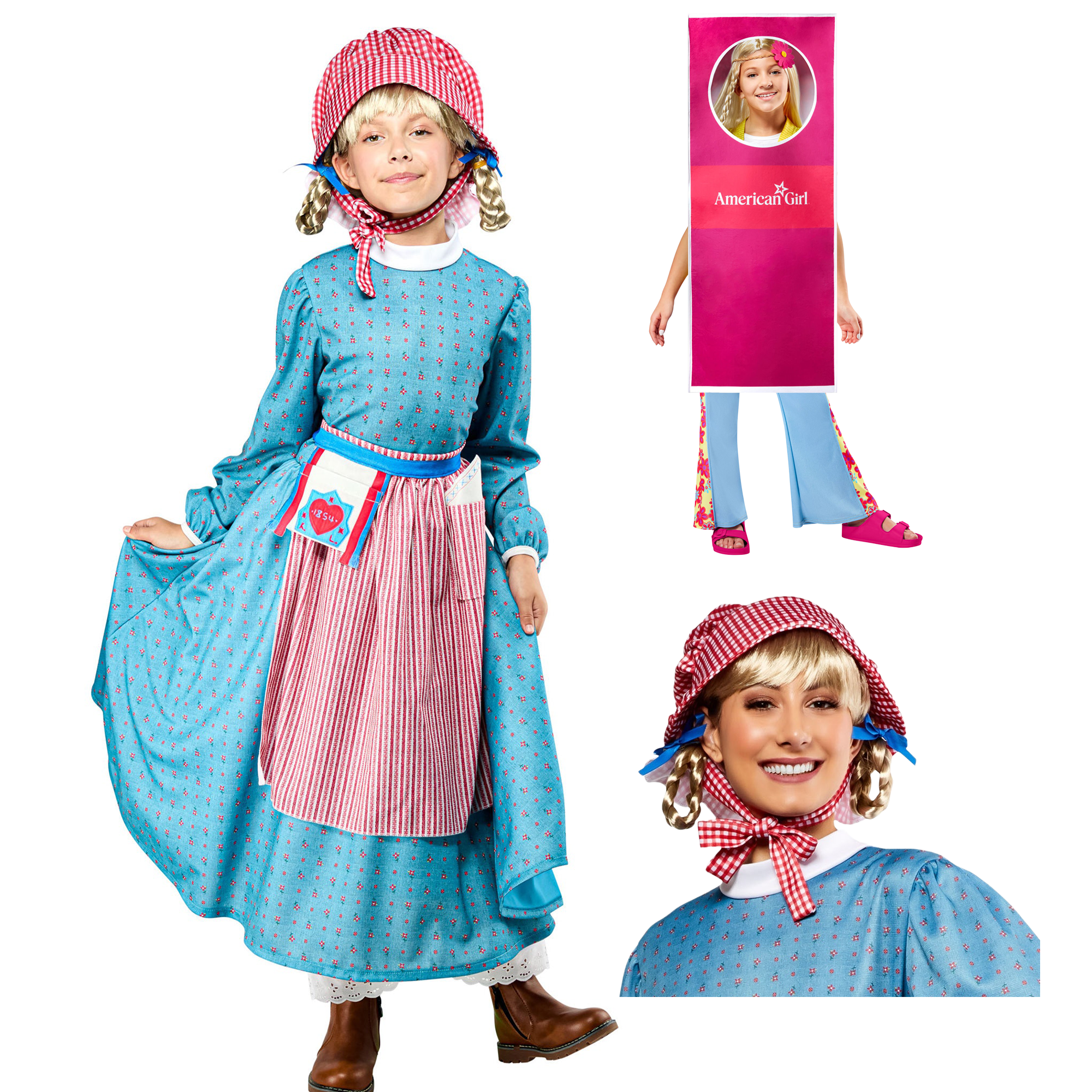 Girls' American Girl Kirsten Larson Pioneer Kids Costume Set
