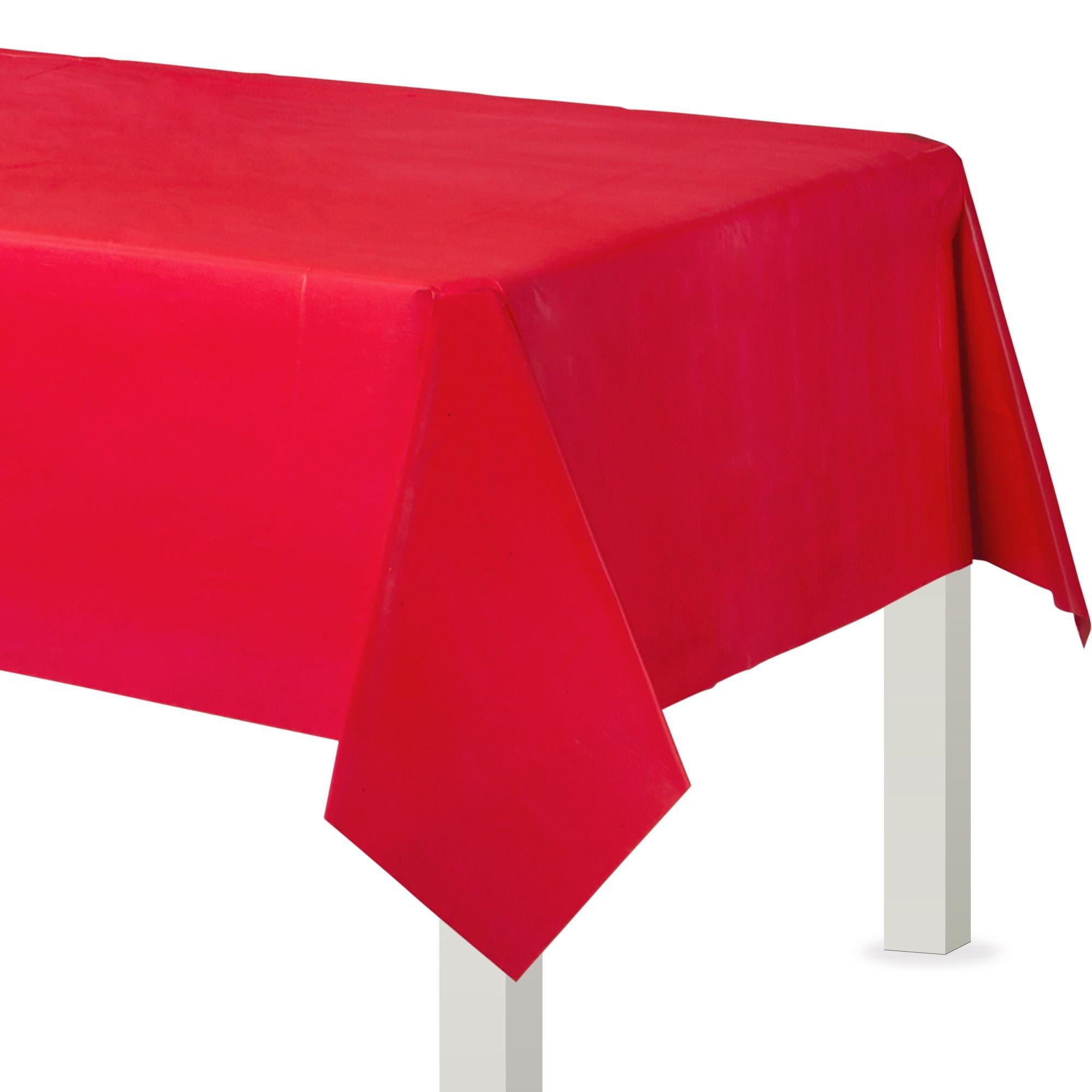 Plastic Table Cover, 54in x 108in, Assorted Colors