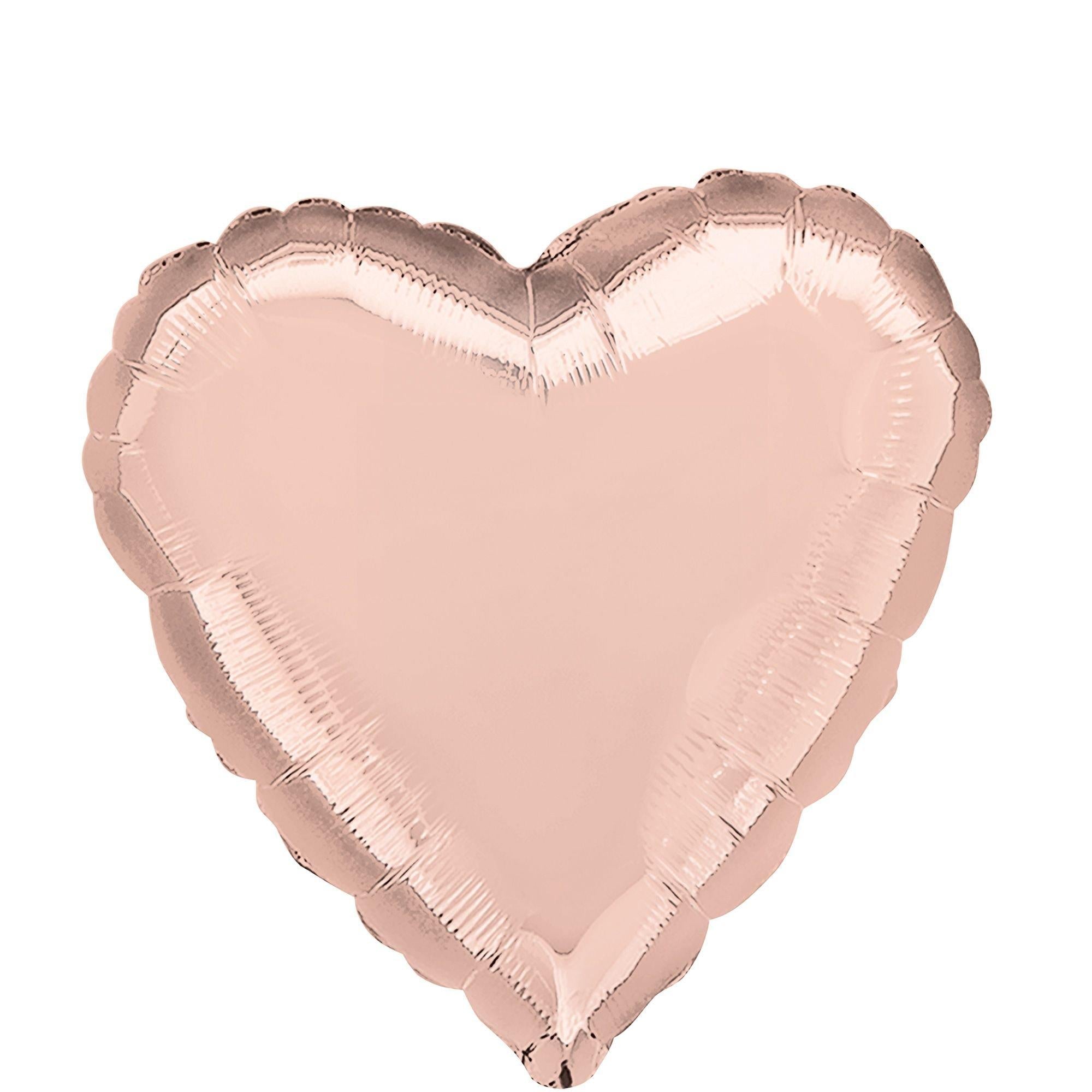 Rose Gold Heart Balloon, 17in