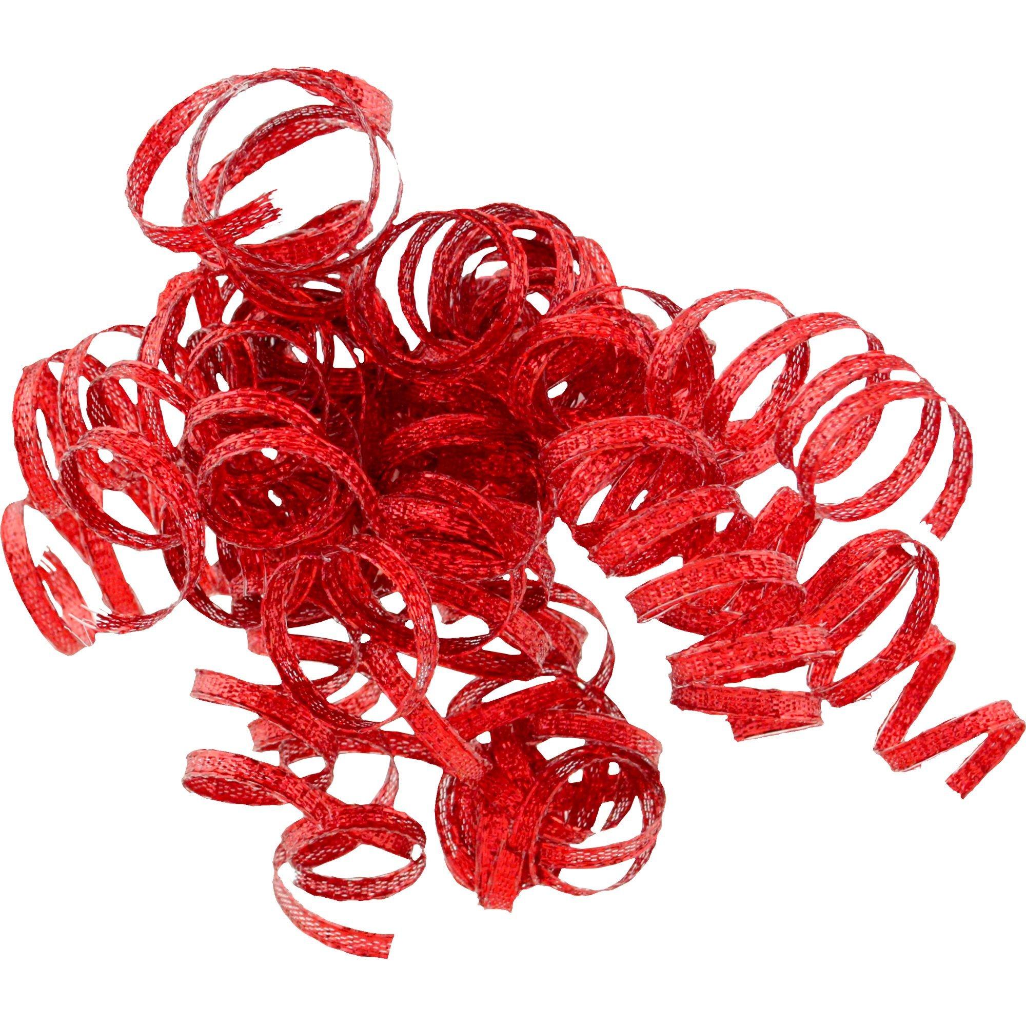Glitter Curled Gift Ribbons, Assorted Colors