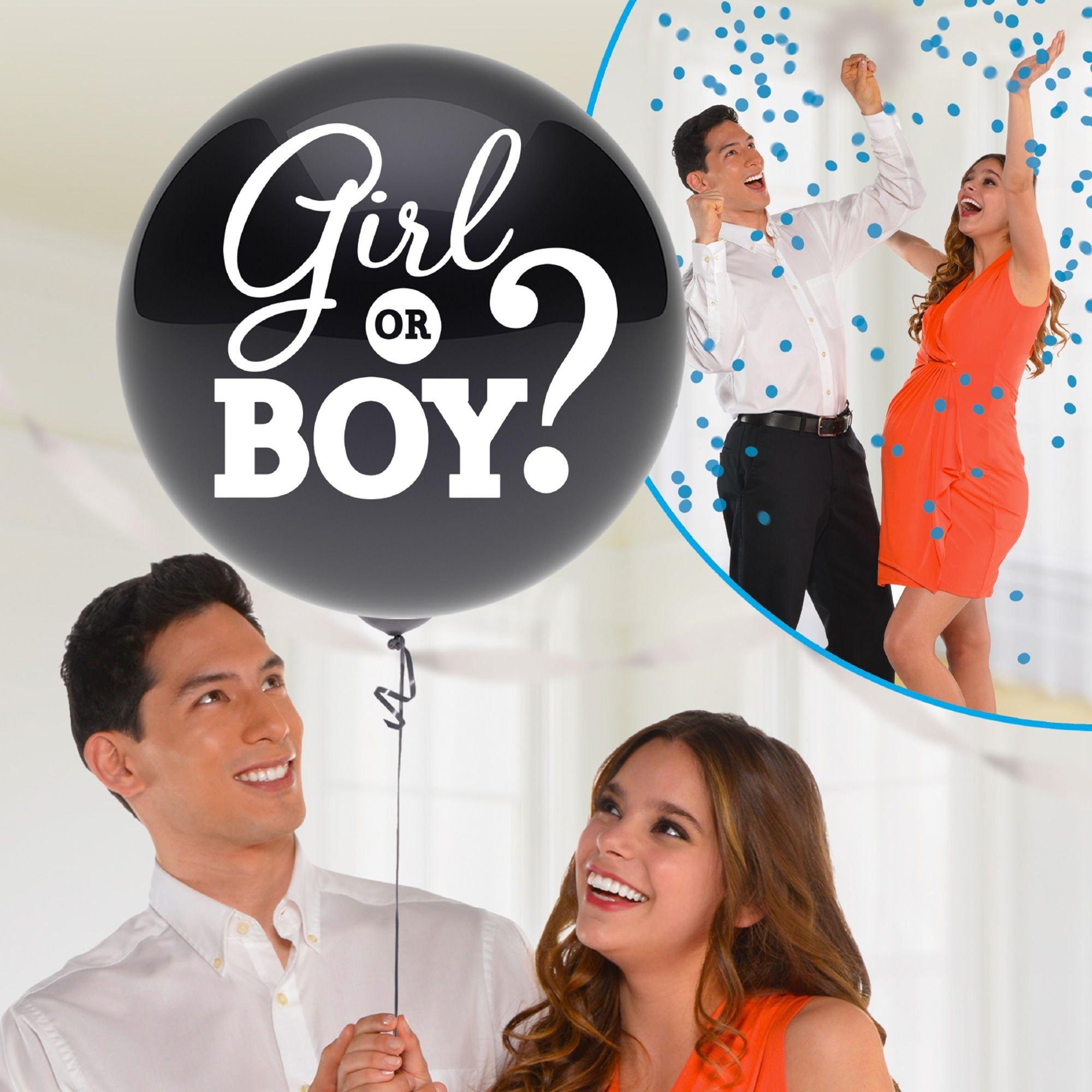 It's a Boy Gender Reveal Balloon with Blue Confetti, 24in