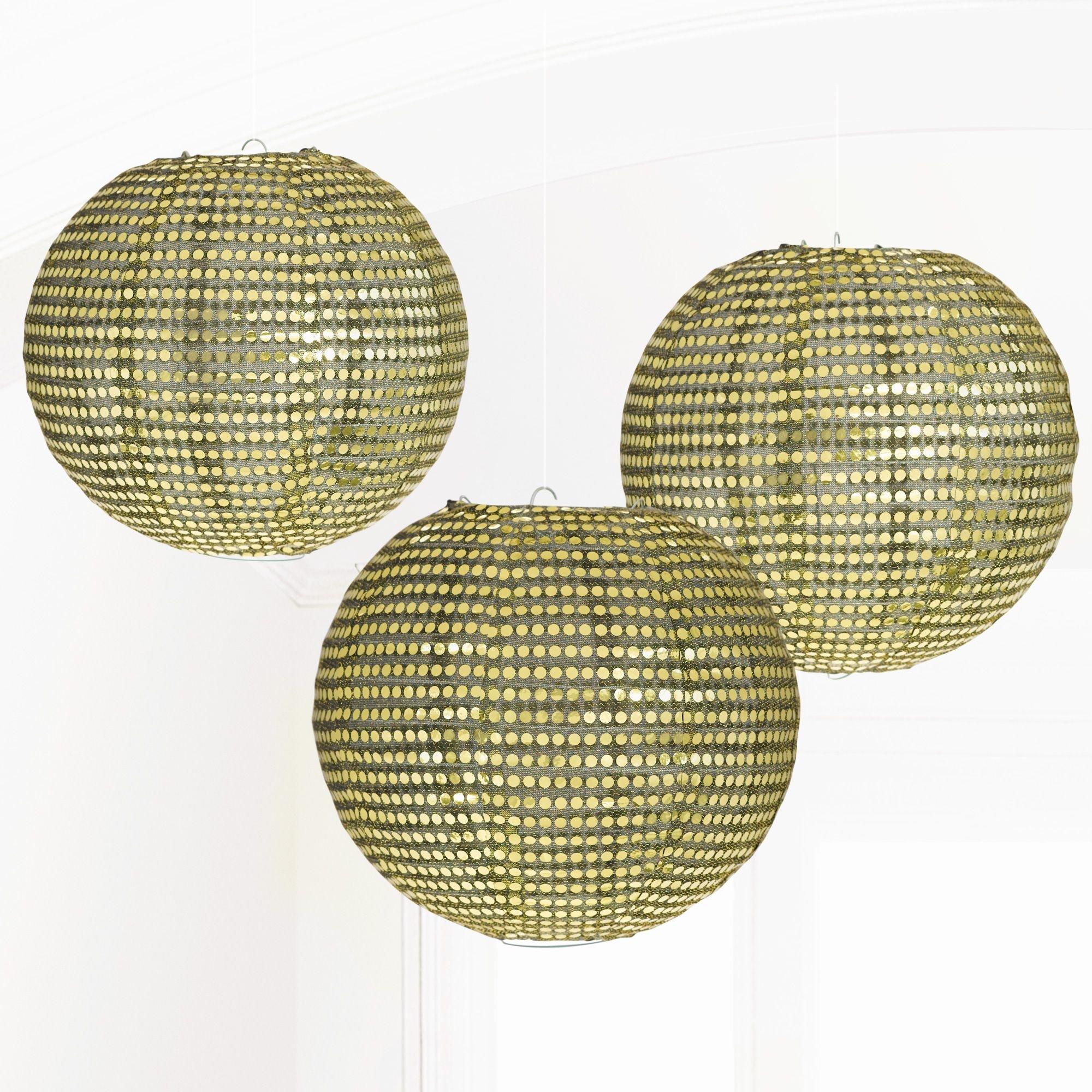 Paper Lanterns, 9 1/2in, 3ct, Assorted Colors