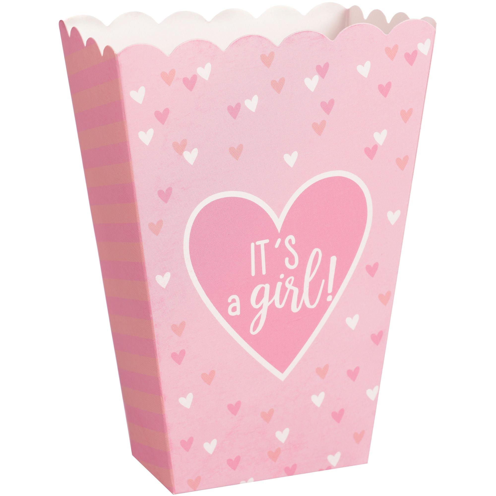 Hearts & Stripes It's a Gender Reveal Popcorn Boxes, 20ct, Assorted Colors