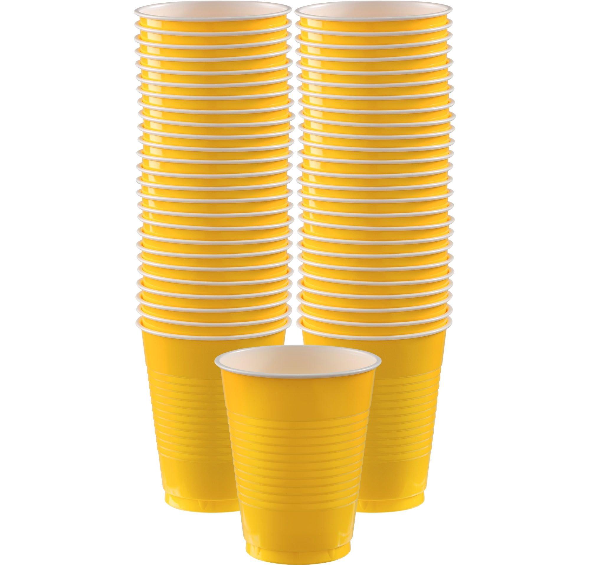 Plastic Cups, 18oz, 50ct, Assorted Colors