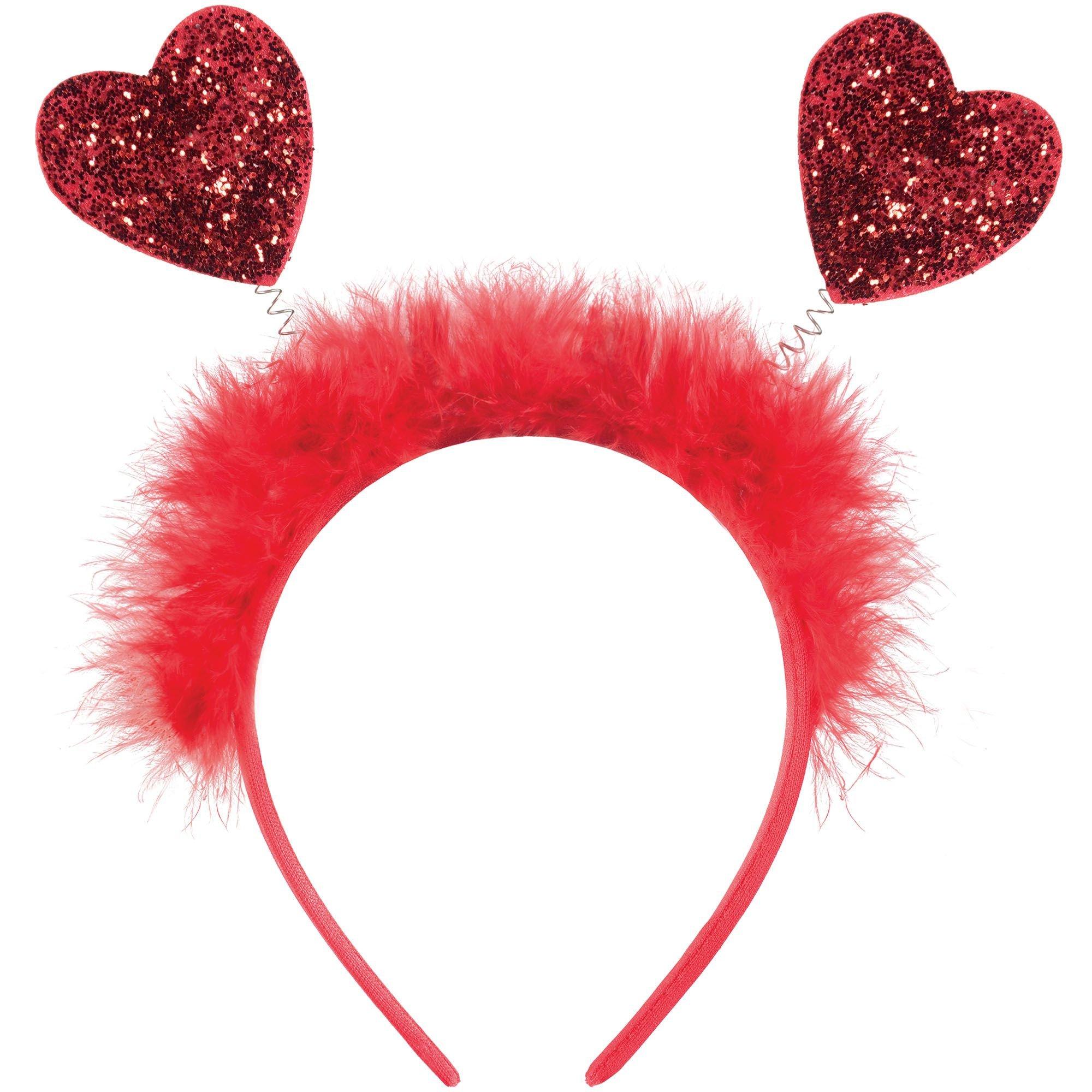 Glitter Heart Valentine's Day Head Bopper, Assorted Colors