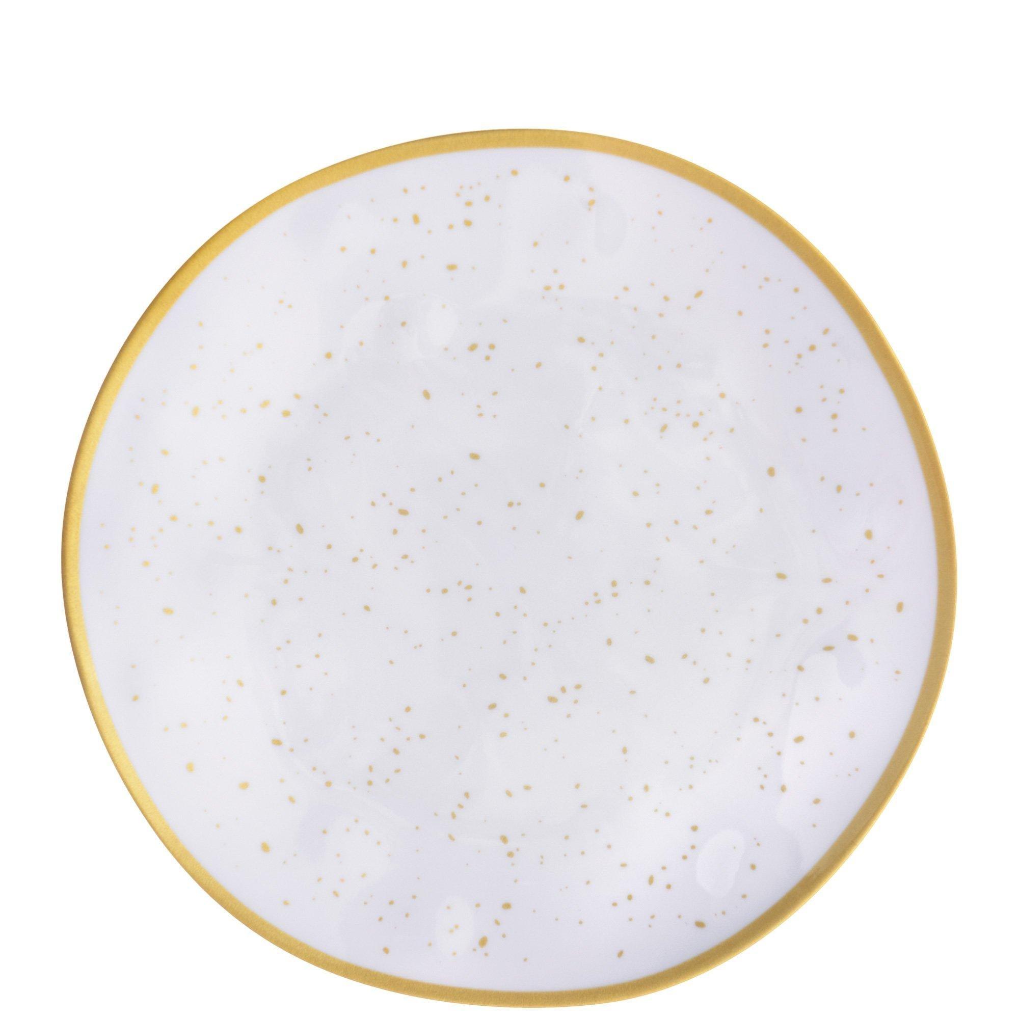 White With Speckles Melamine Dessert Plate, 8.3in, Assorted Colors