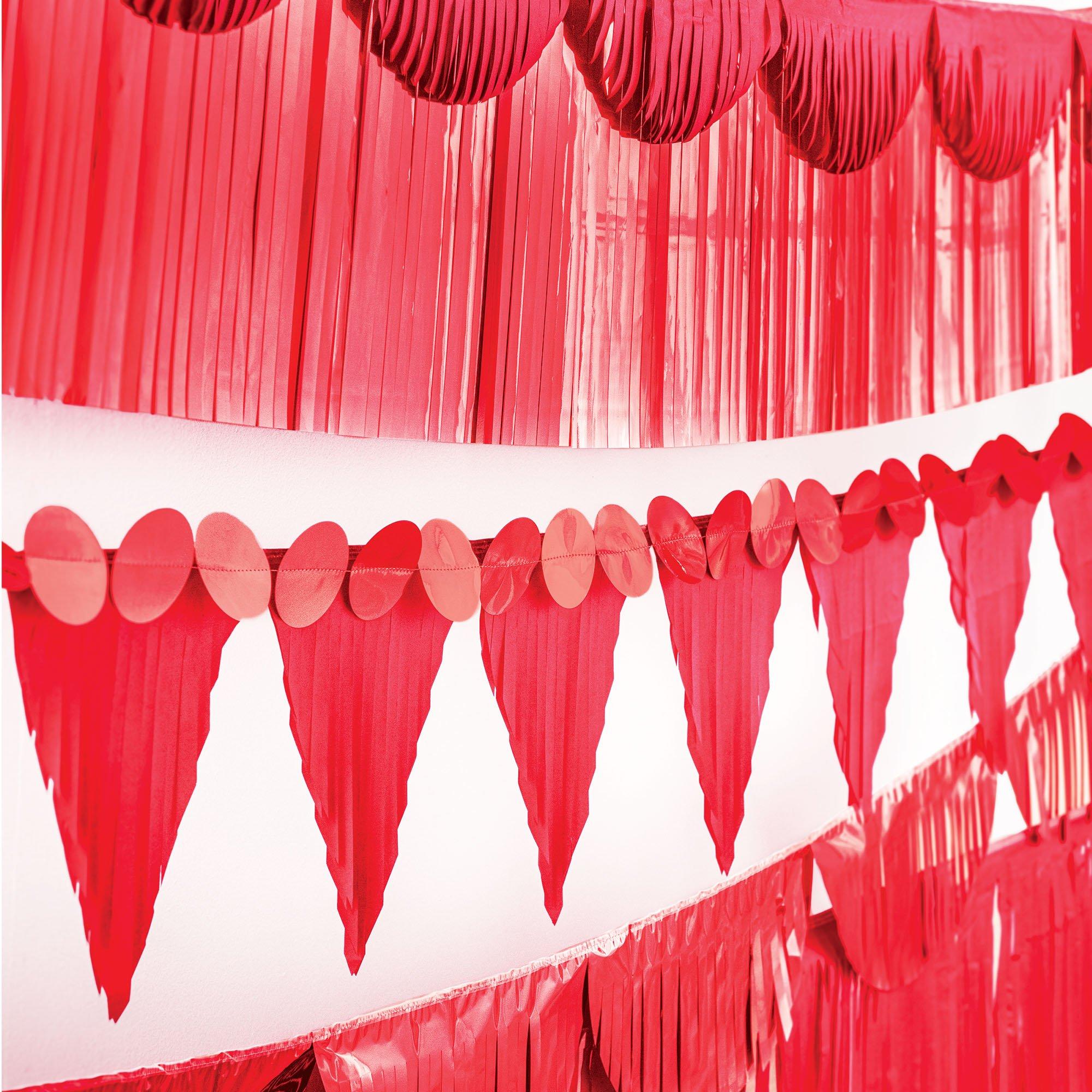 Multishape Fringe Paper Banners, 6ft, 6ct, Assorted Colors