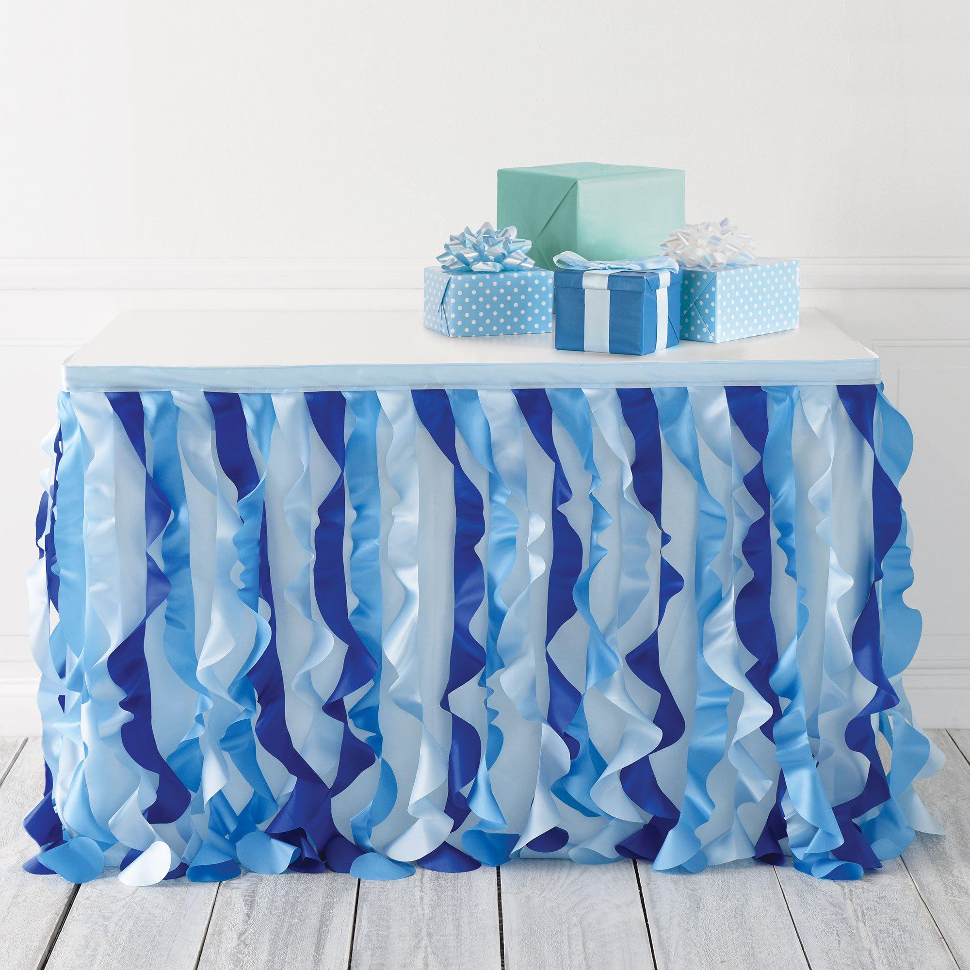 Fabric Ruffle Table Skirt, 30in x 72in - Oh Baby!, Assorted Colors