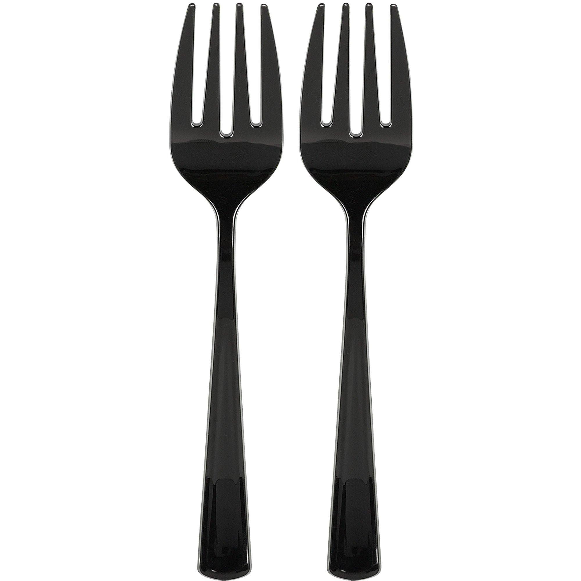 Plastic Serving Forks, 9.75in, 2ct, Assorted Colors
