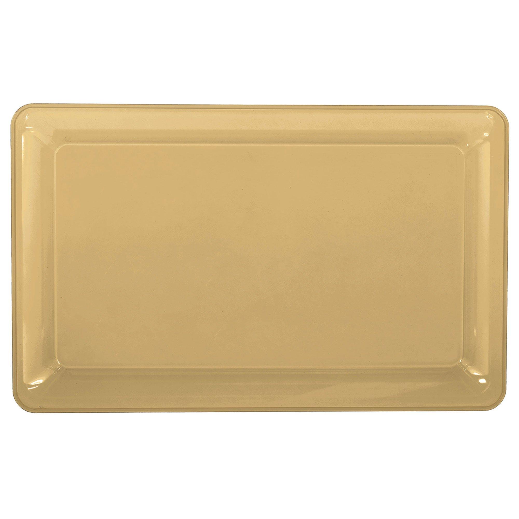 Medium Plastic Rectangular Platter, 9.25in x 14.25in, Assorted Colors