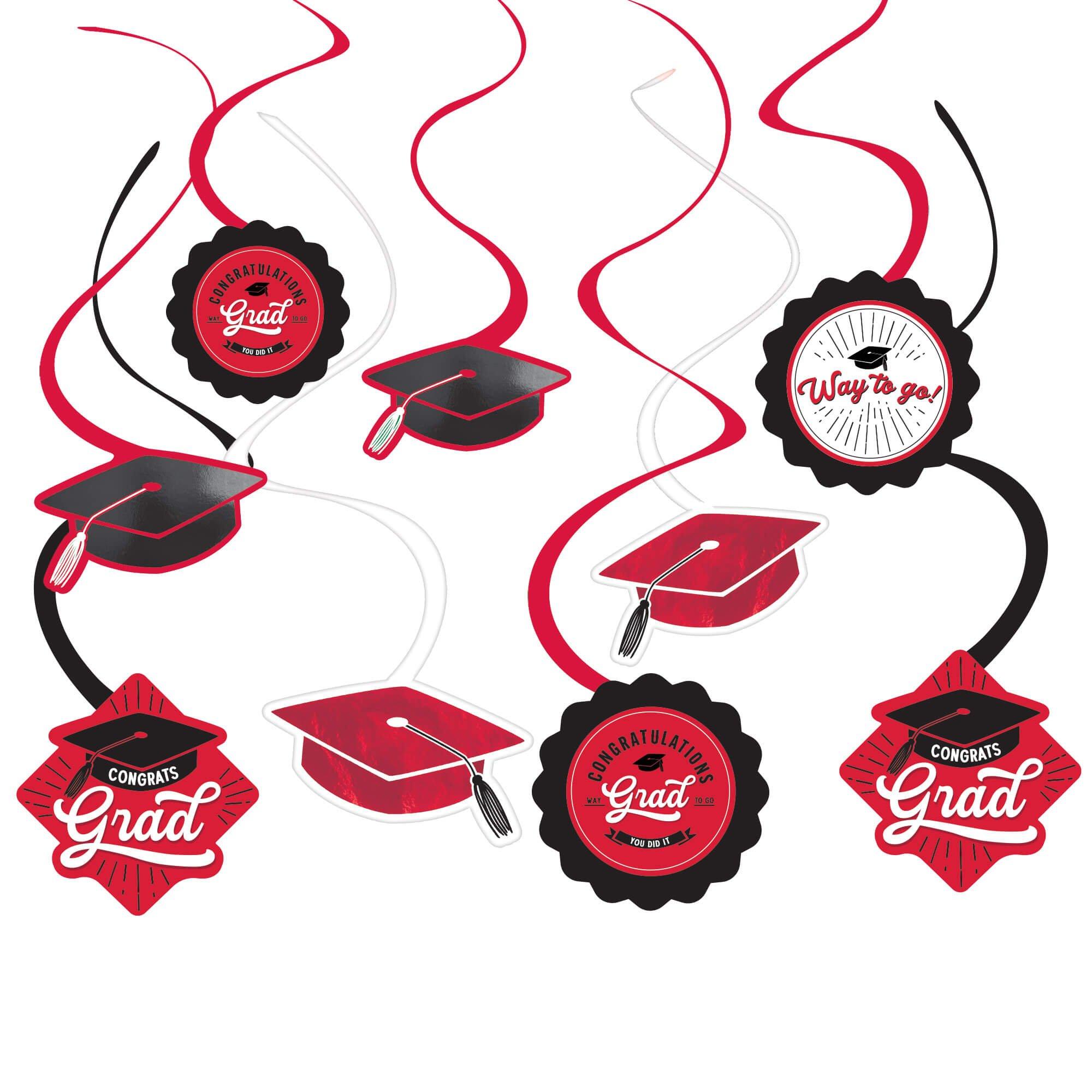 School Pride Swirl Decorations, 12pc, Assorted Colors