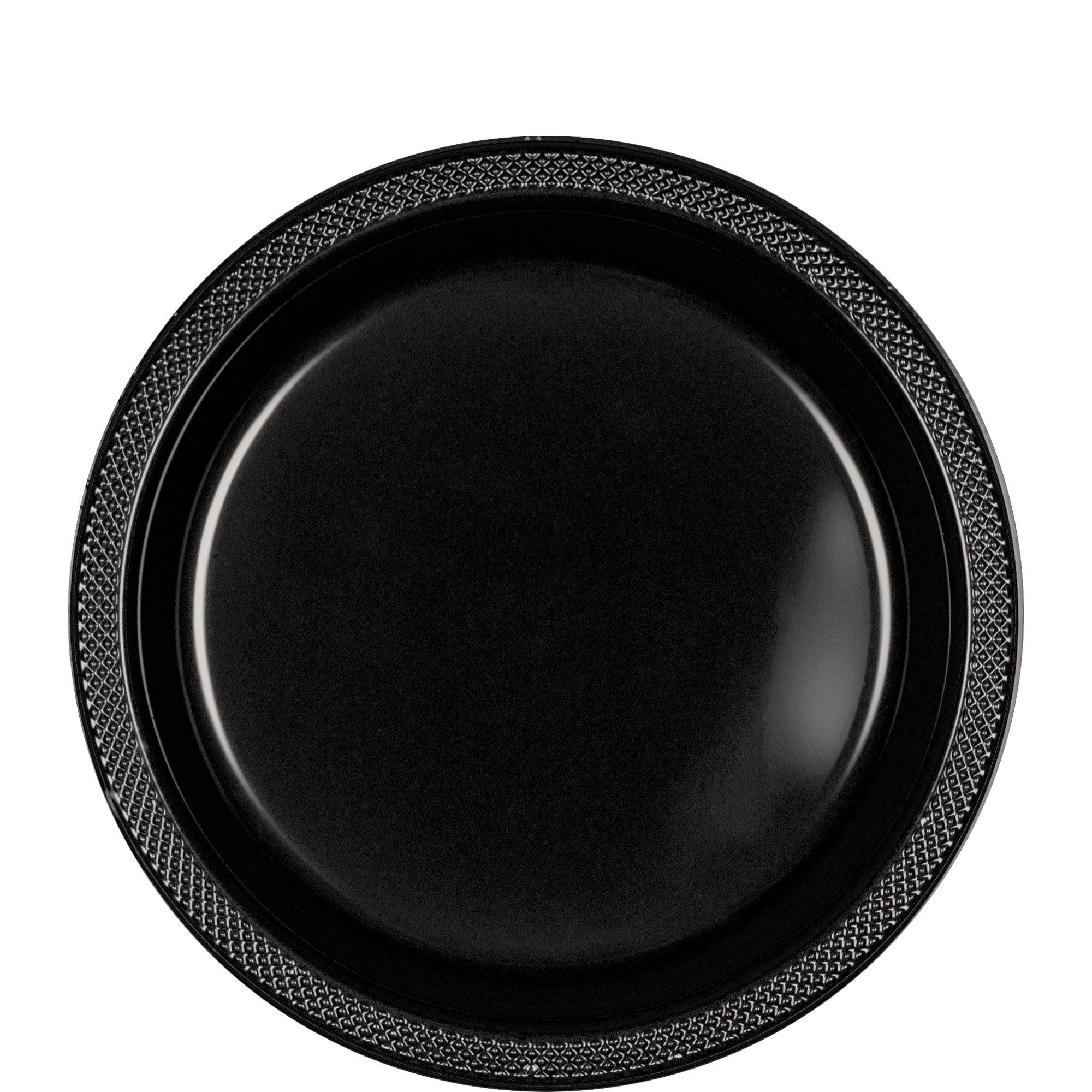 Plastic Lunch Plates, 9in, Assorted Colors, 20ct