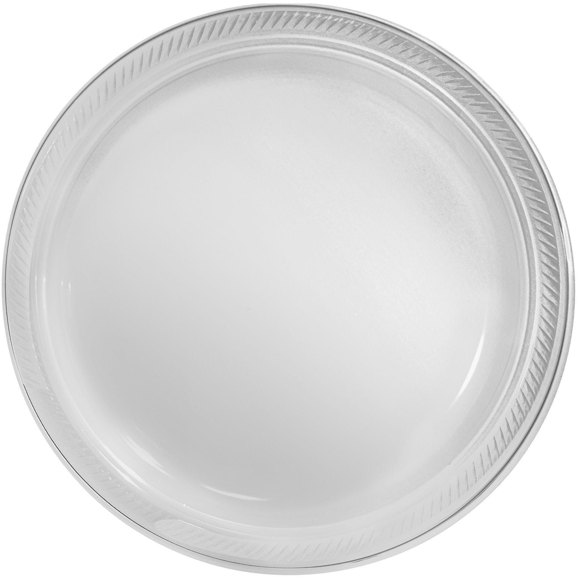 Plastic Dinner Plates, 10.25in, Assorted Colors, Multiple Counts