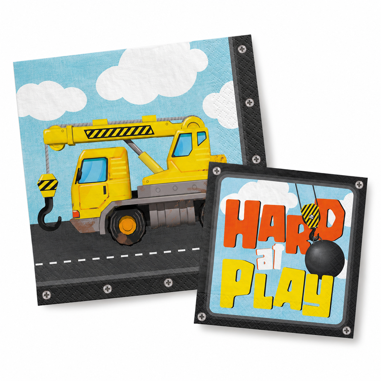 Construction Party Napkins, 16ct, Assorted Options