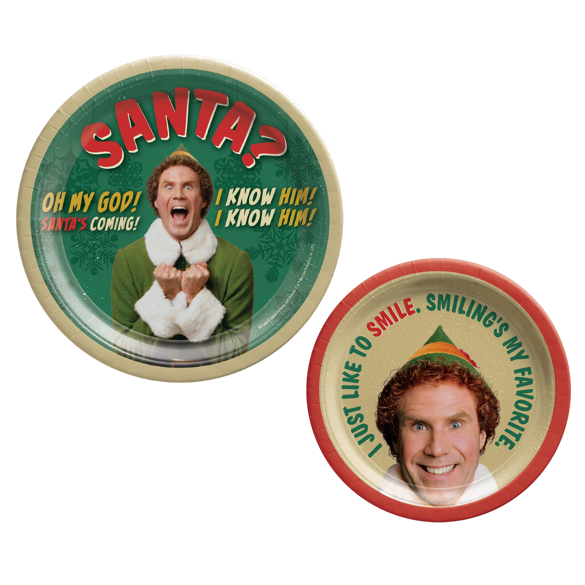 Elf Holiday Plates, 8ct (Lunch or Dessert), Assorted Options