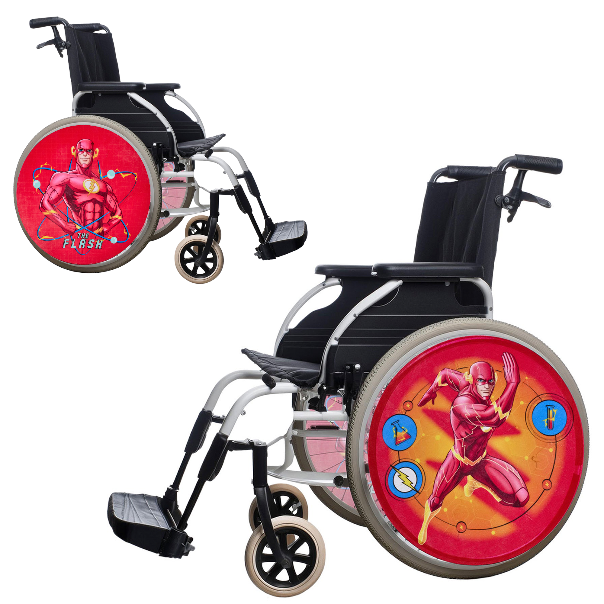 The Flash Superhero Wheelchair Wheel Covers