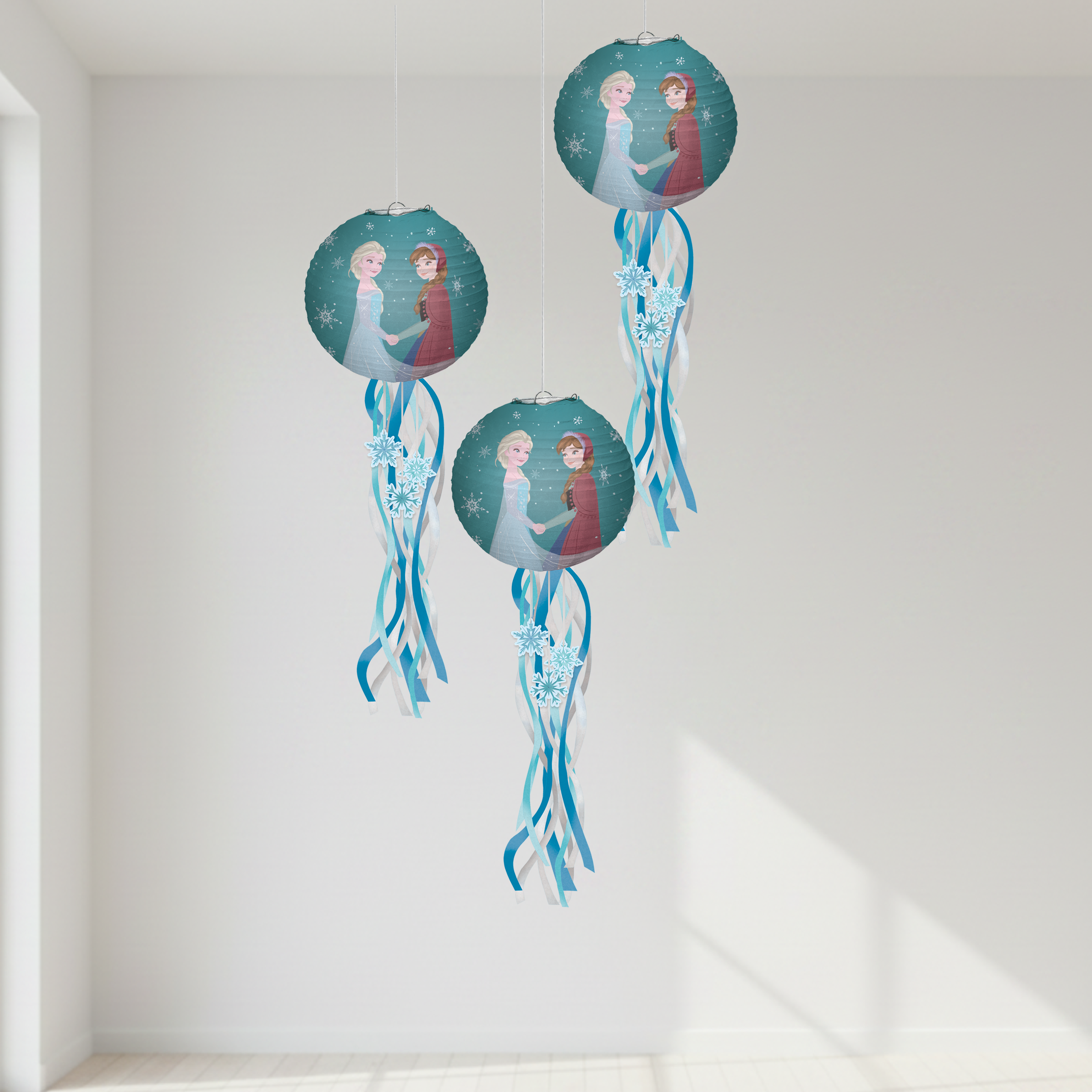 Frozen Hanging Paper Lanterns, 3ct
