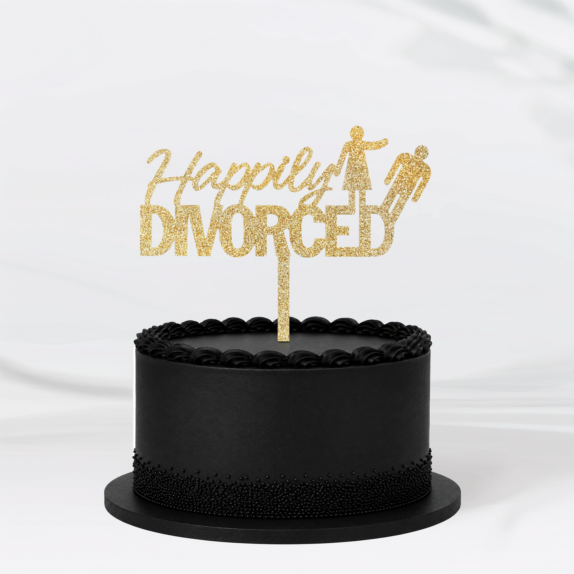 Happily Divorced Cake Topper