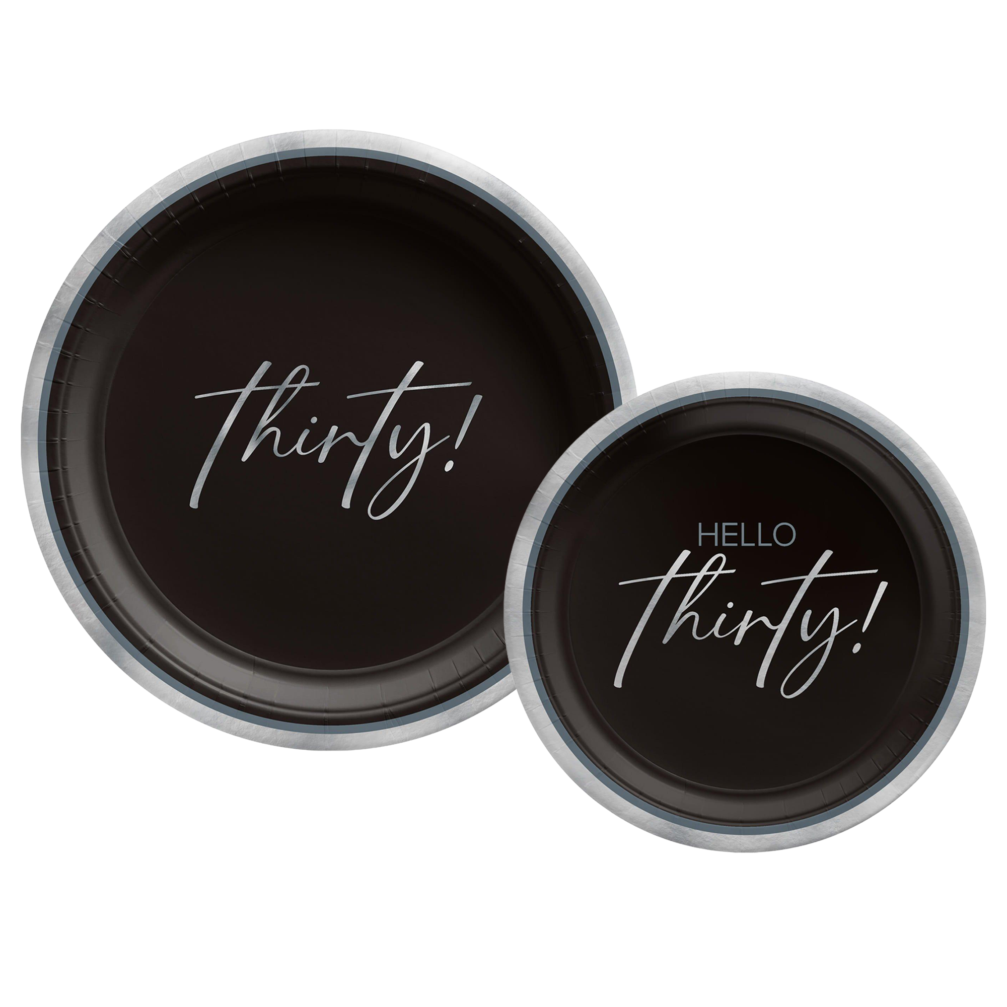 Hello Thirty Paper Plate, 8ct, Assorted Options
