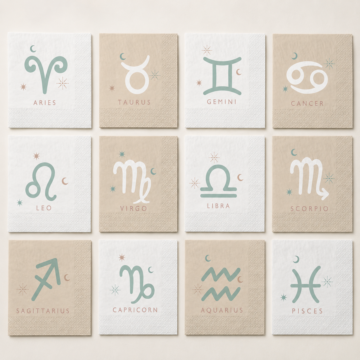 Mystical Astrology Beverage Napkins, 16ct, Assorted Options