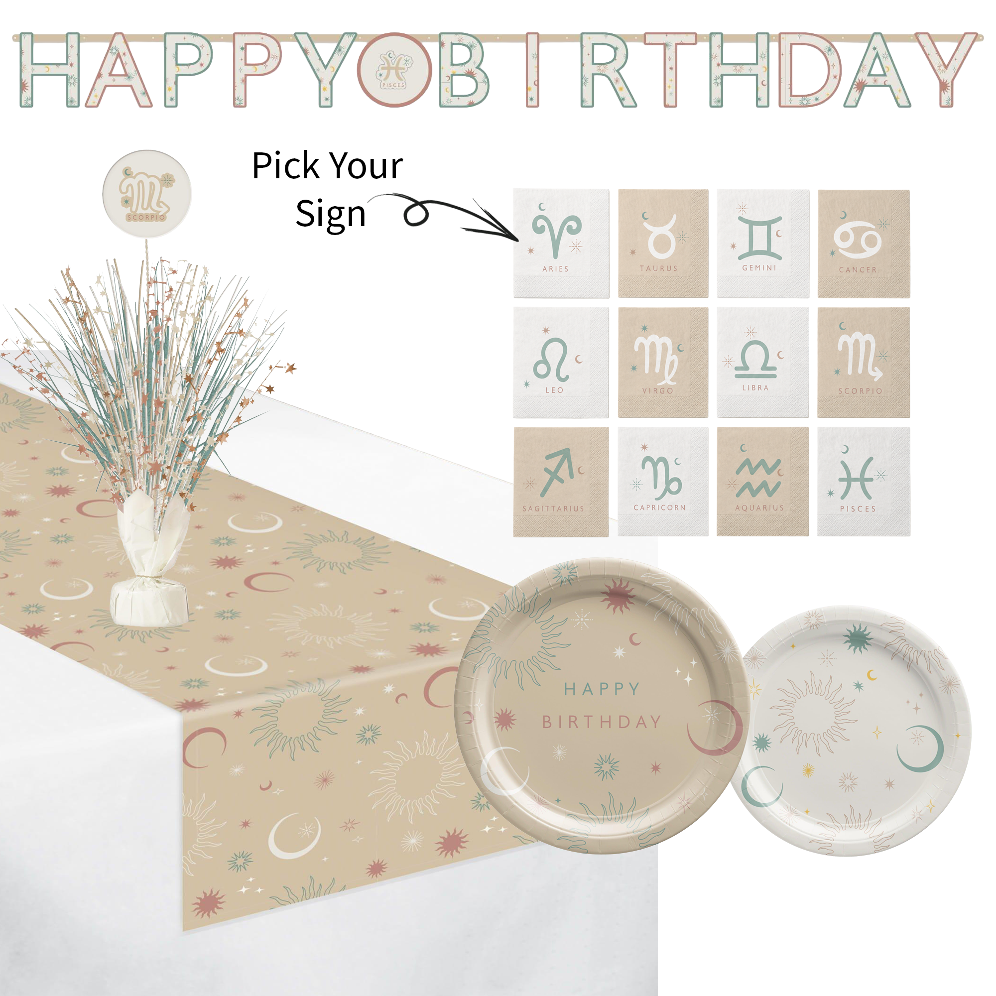 Mystical Astrology Party Kit for 8 Guests