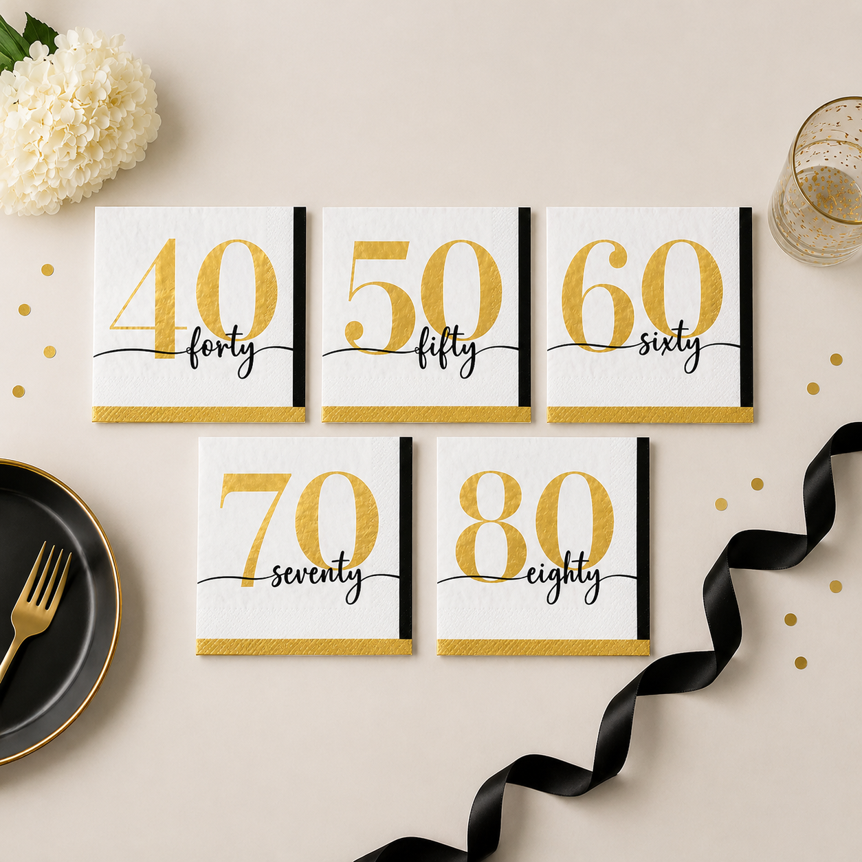 Party Of The Ages Birthday Napkins, 16ct, Ages