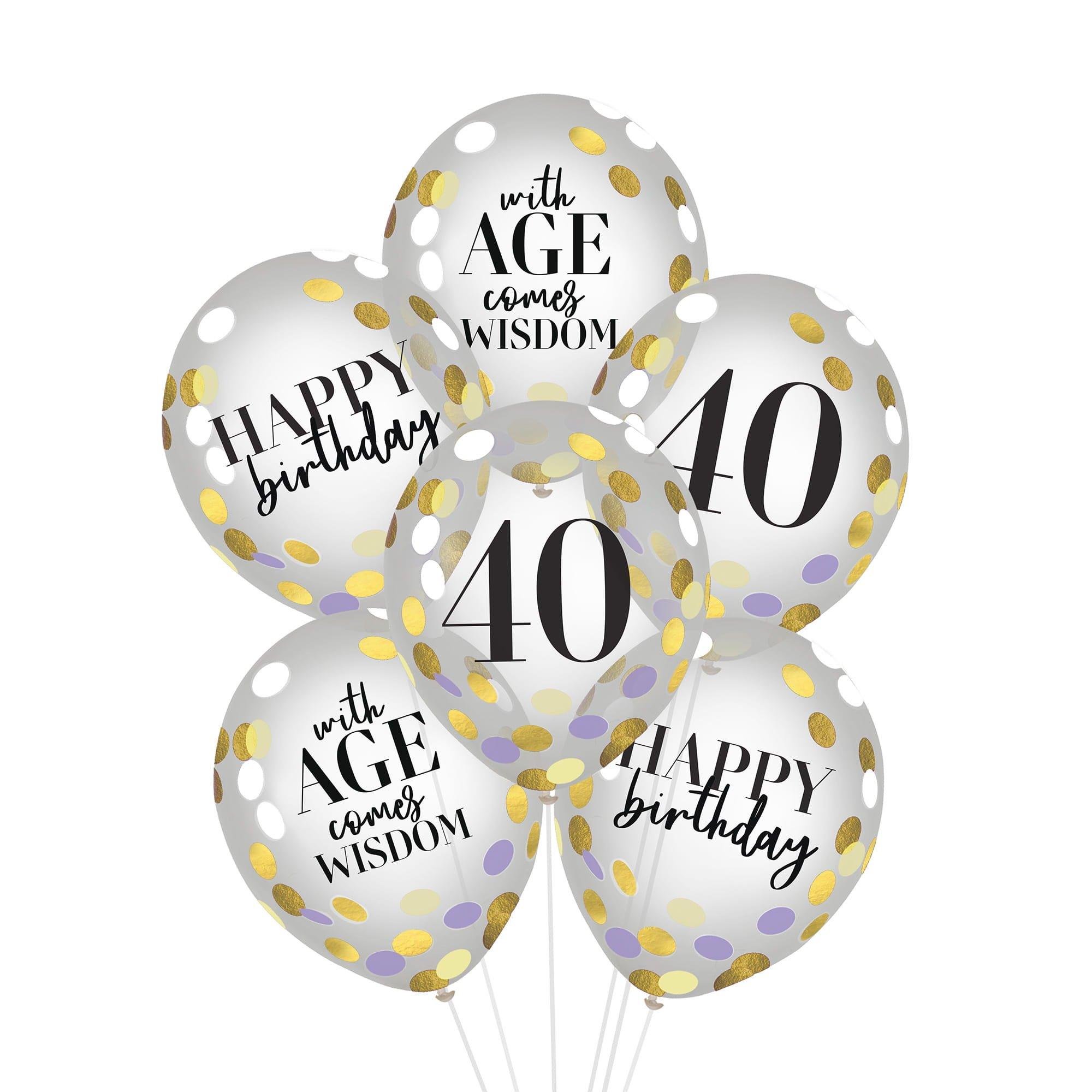 Party Of The Ages Birthday Latex Balloons, 6ct, Ages