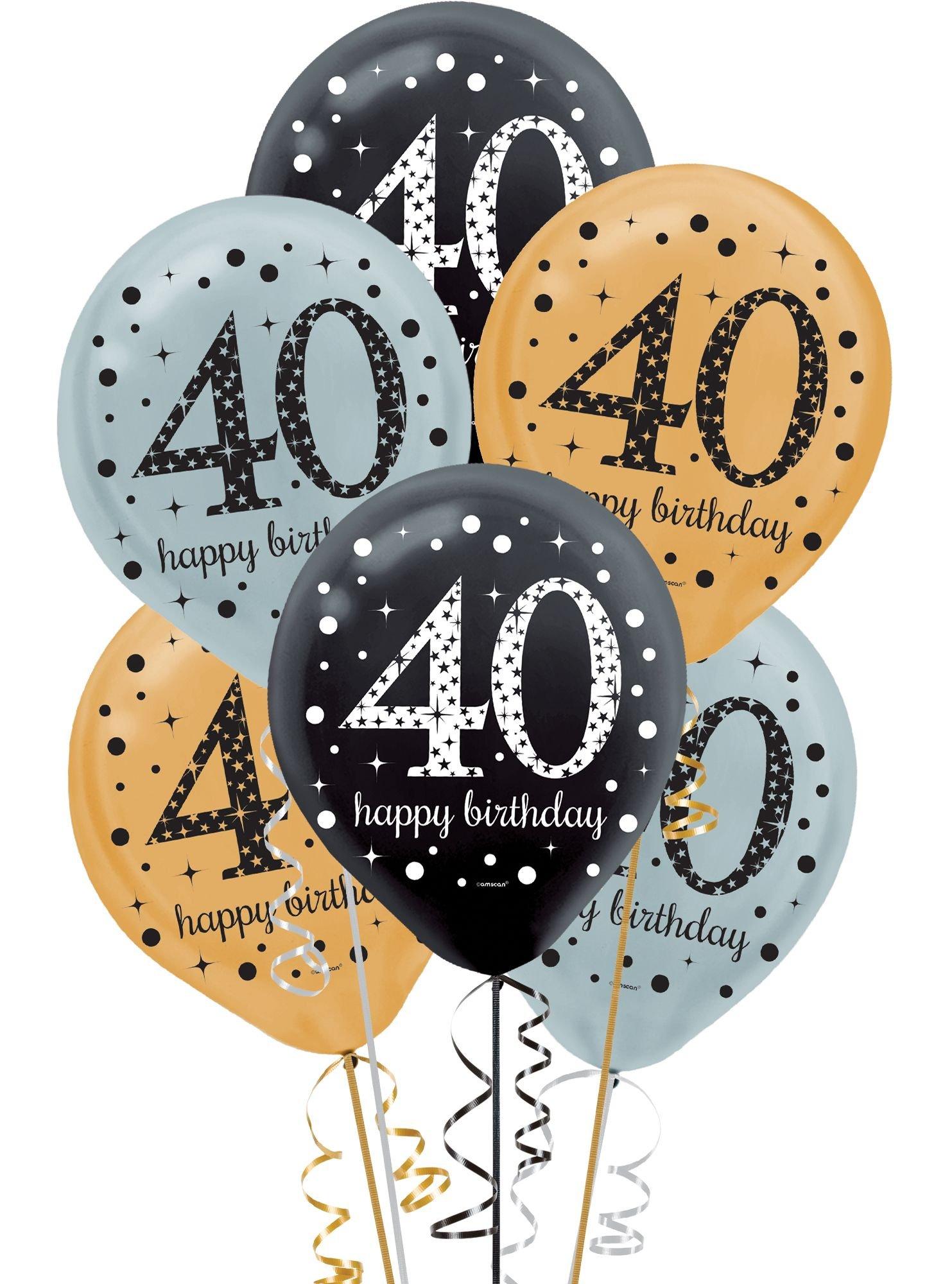 Sparkling Celebration 40 Latex Balloons, 15ct