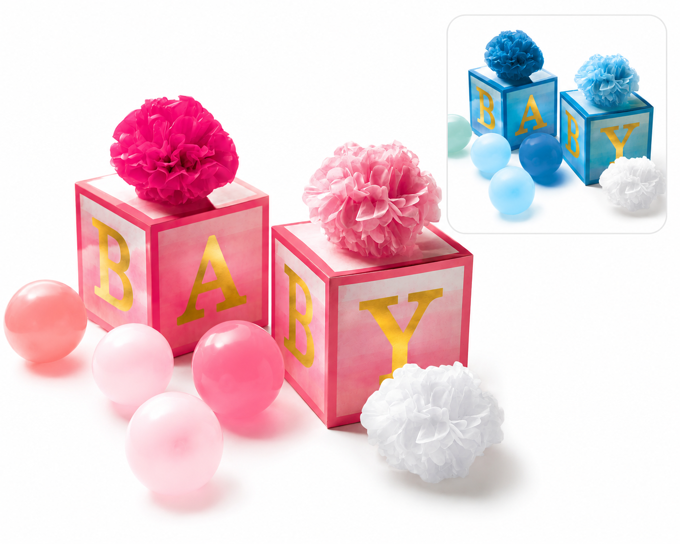 Oh Baby! Baby Shower Table Decorations, 9ct, Assorted Colors