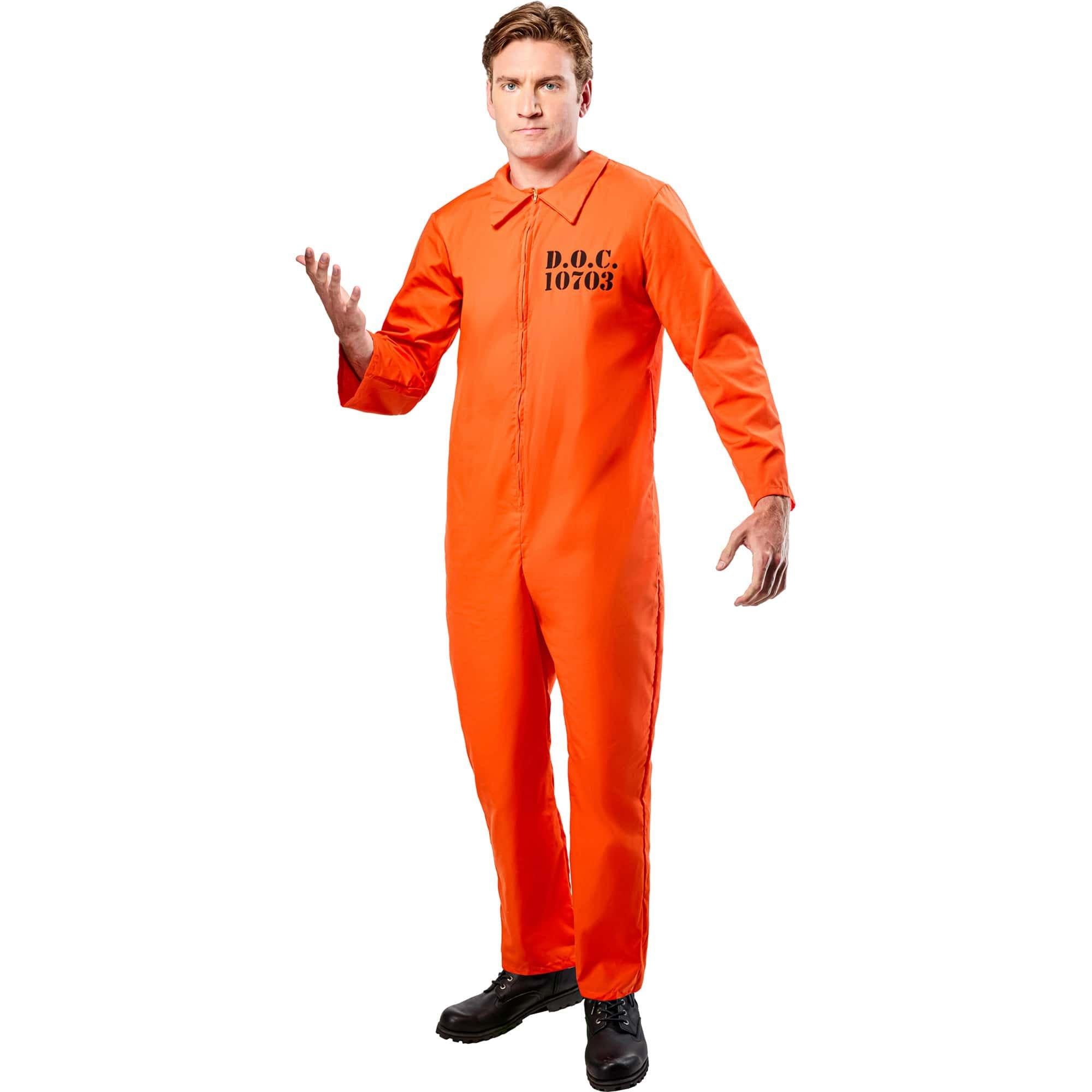 Orange Jailbird Costume, Adult