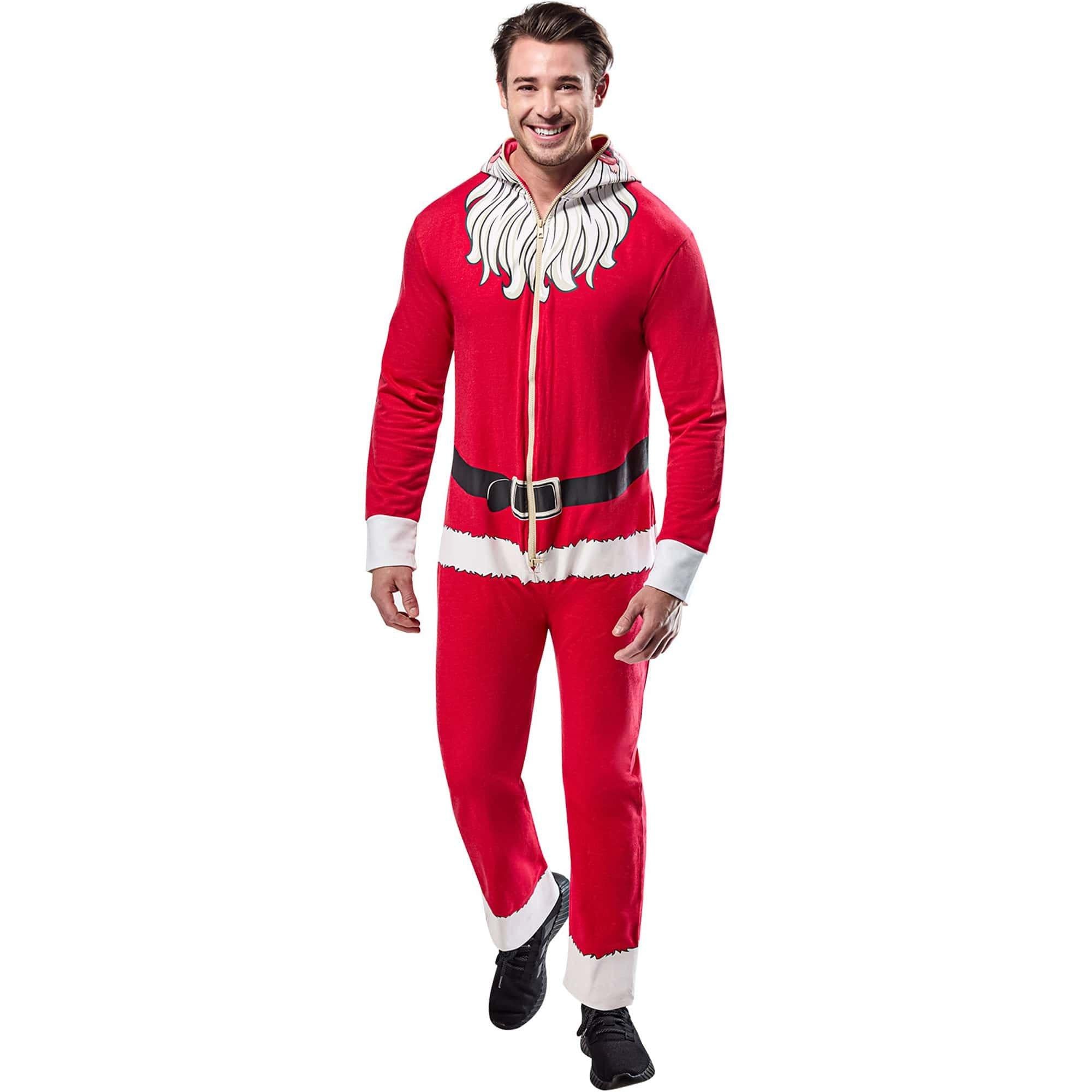 Adult Santa Claus Zipsters Hooded Costume