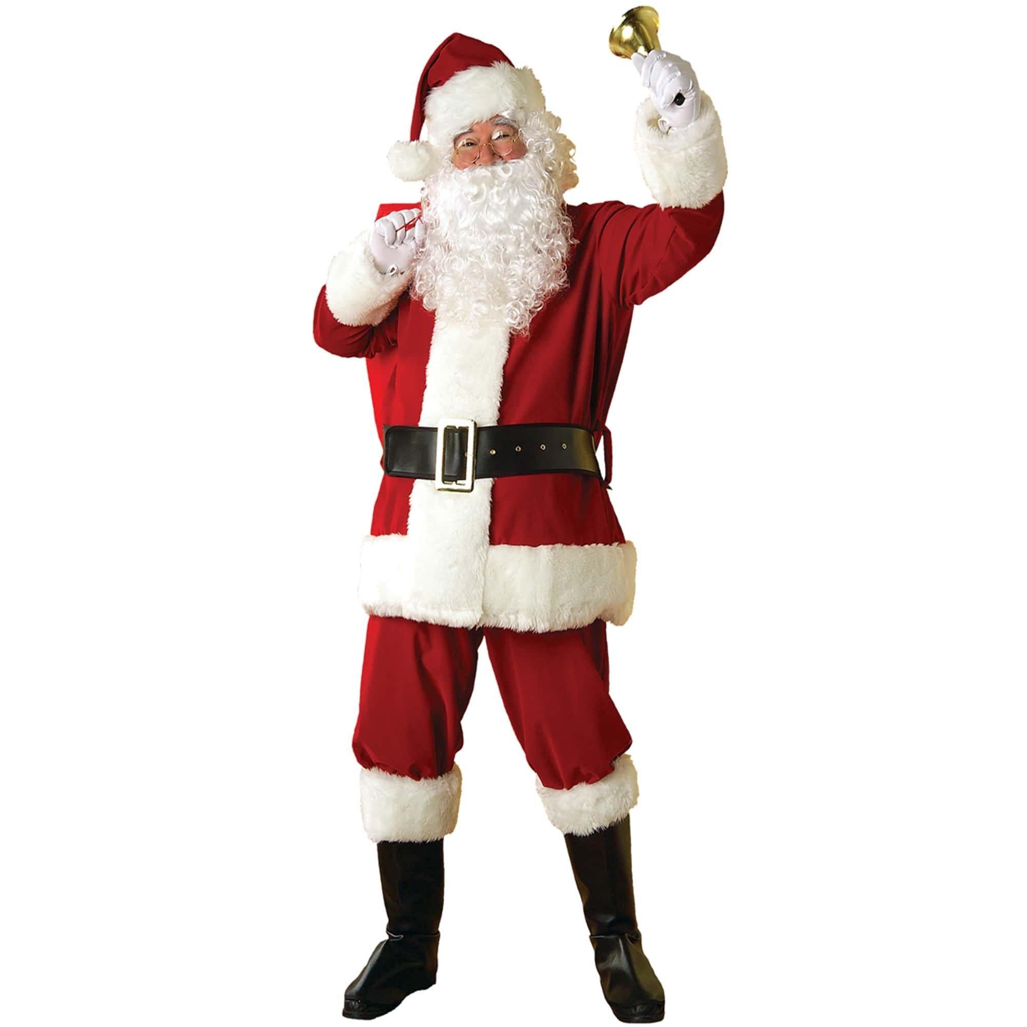 Men's Regal Plush Santa Suit Costume - Deluxe
