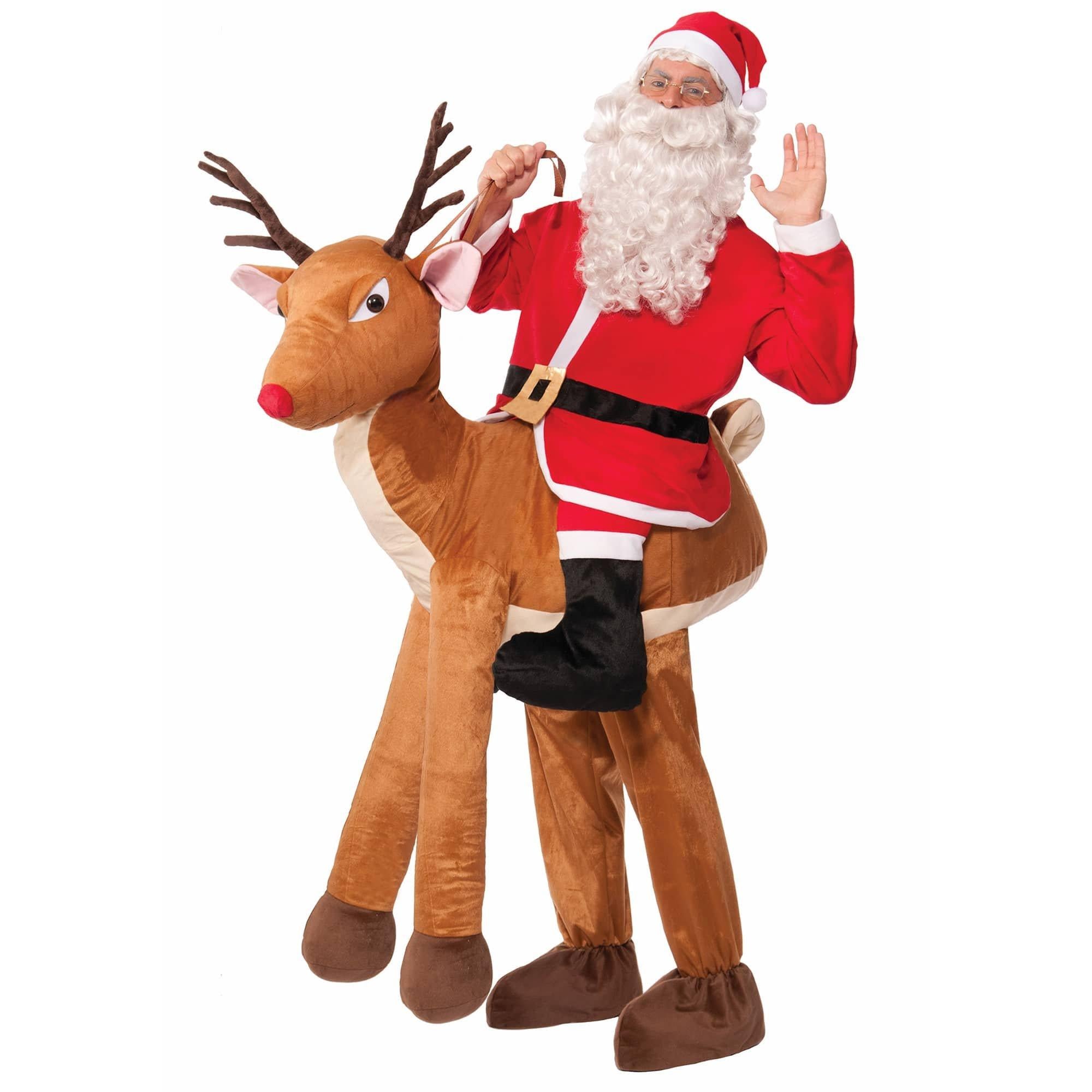 Adult Santa Ride In Reindeer Costume