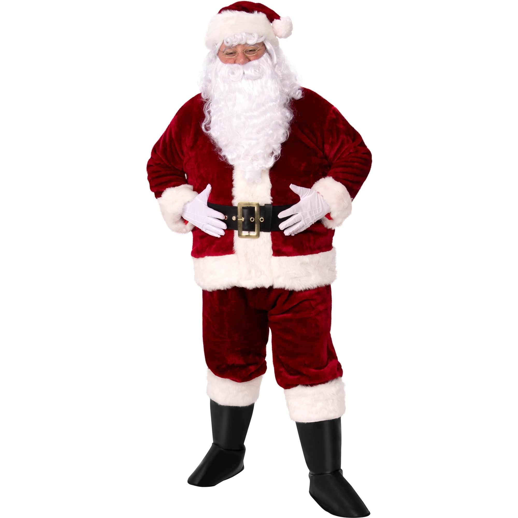 Men's Big and Tall Crimson Imperial Santa Suit Costume - Professional