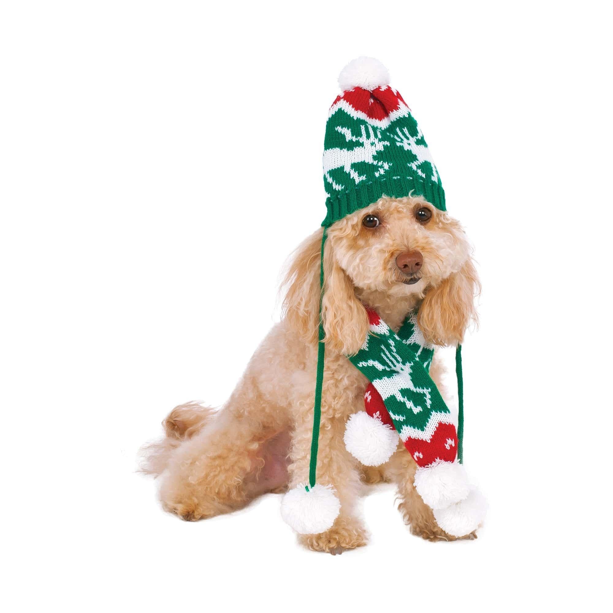 Knit Christmas Pom Pom Pet Hat