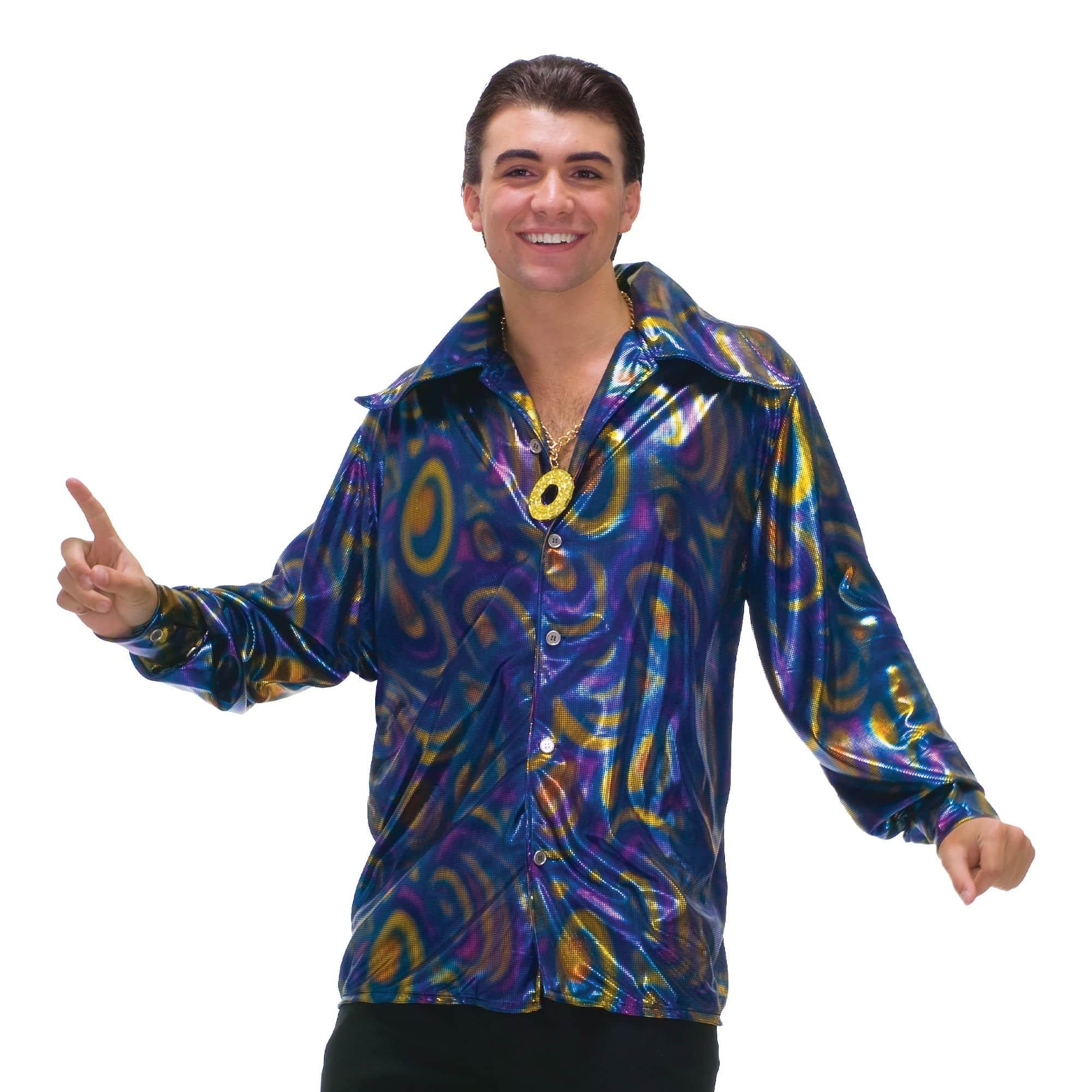 Men's 70s Disco Dynamite Dude Costume Shirt