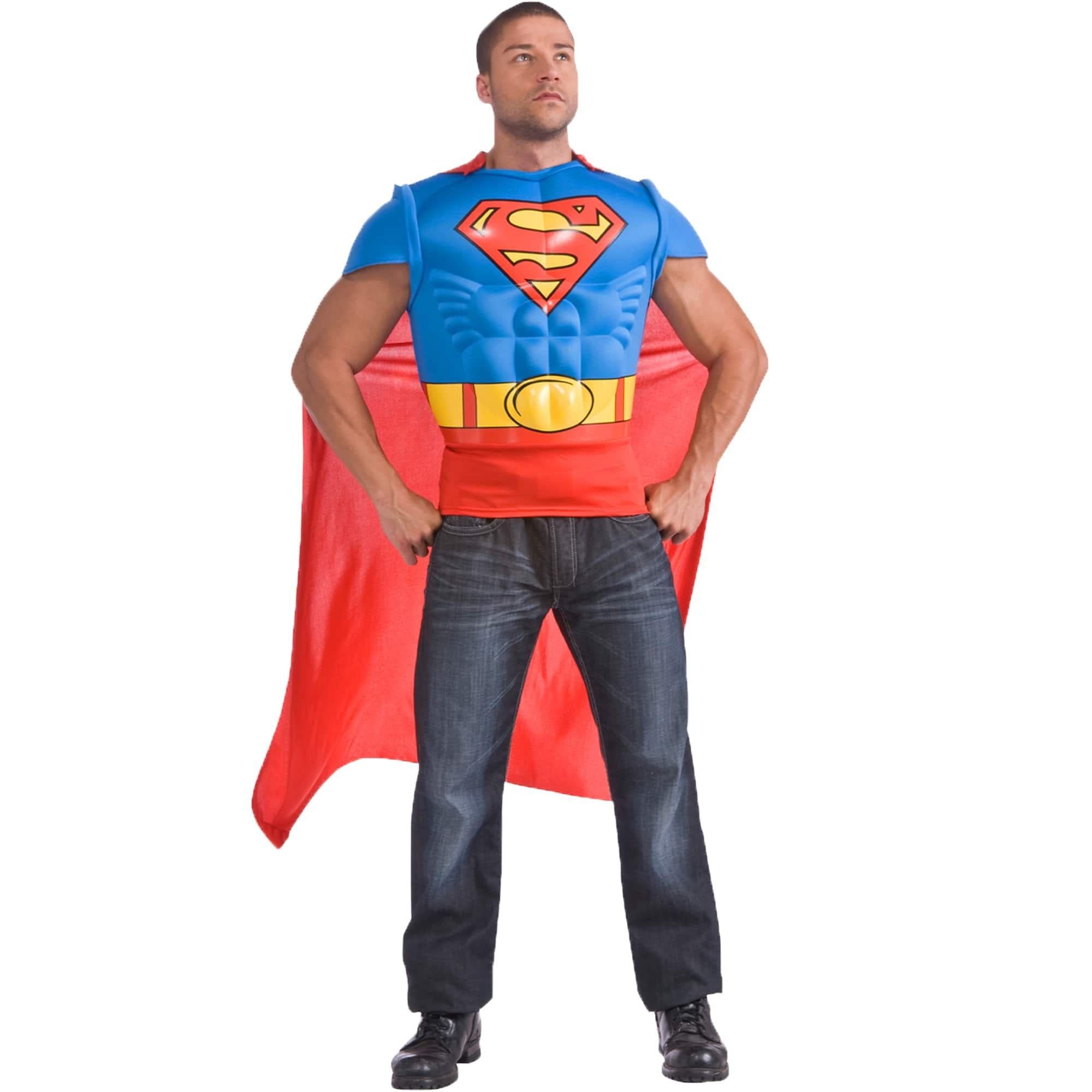 Men's Superman Muscle Chest Costume Top