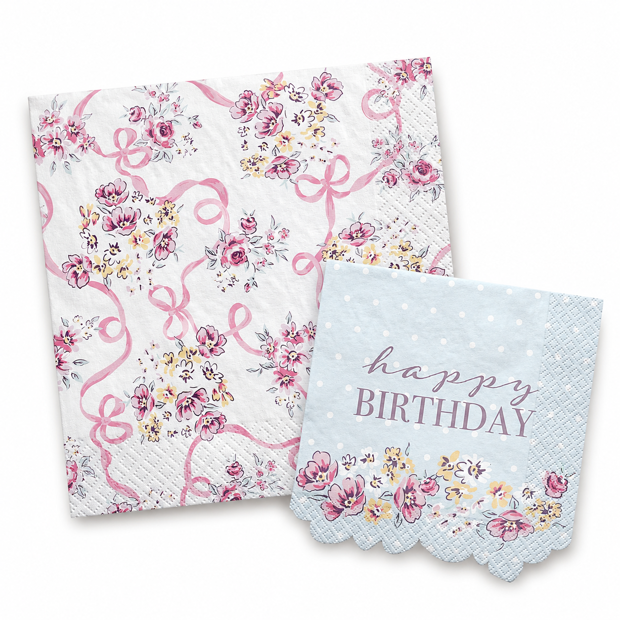 Ribbon and Rose Napkins, 16ct, Assorted Options